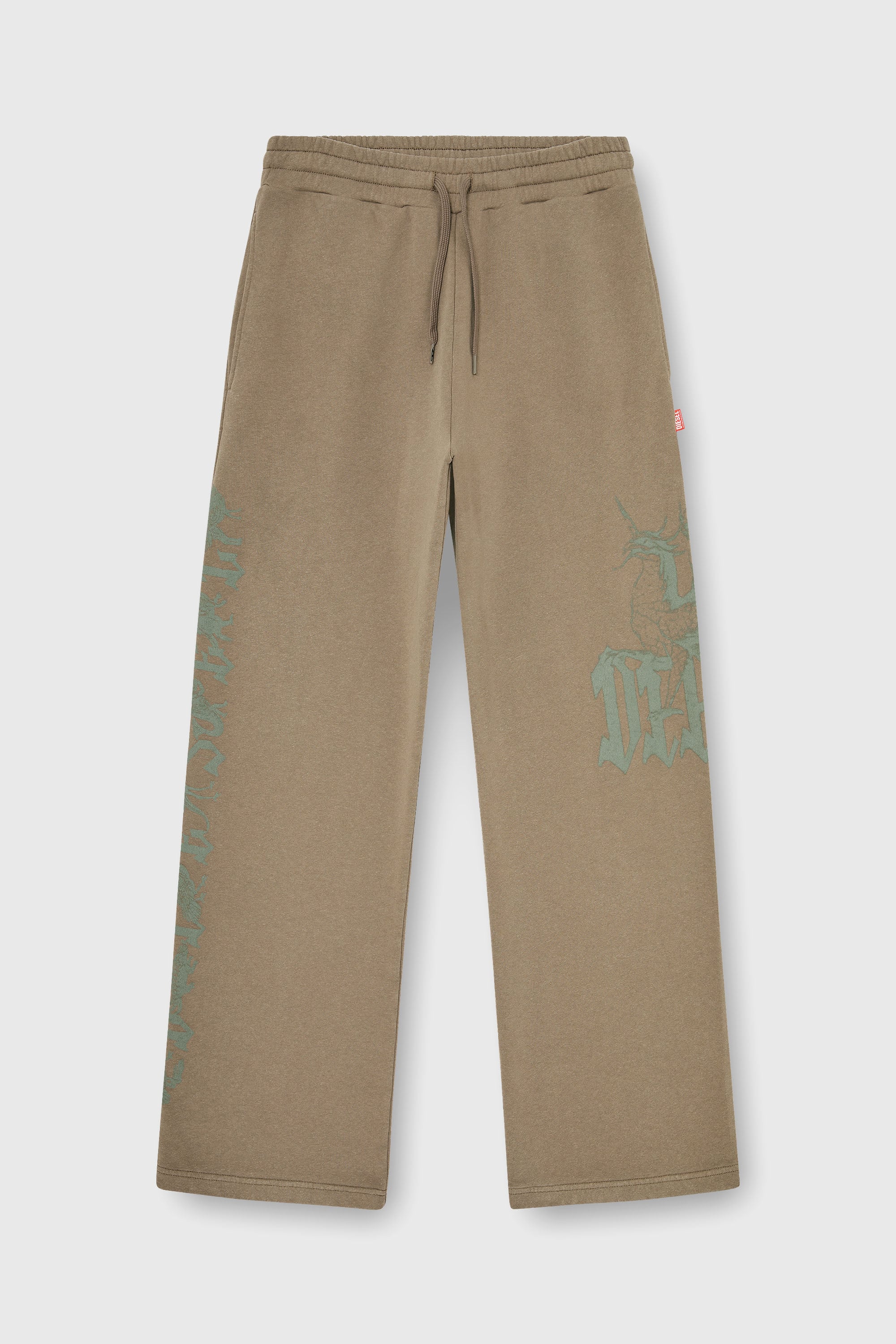 Diesel - P-GRO, Pantaloni trattati con stampa logo Uomo in Marrone - 2
