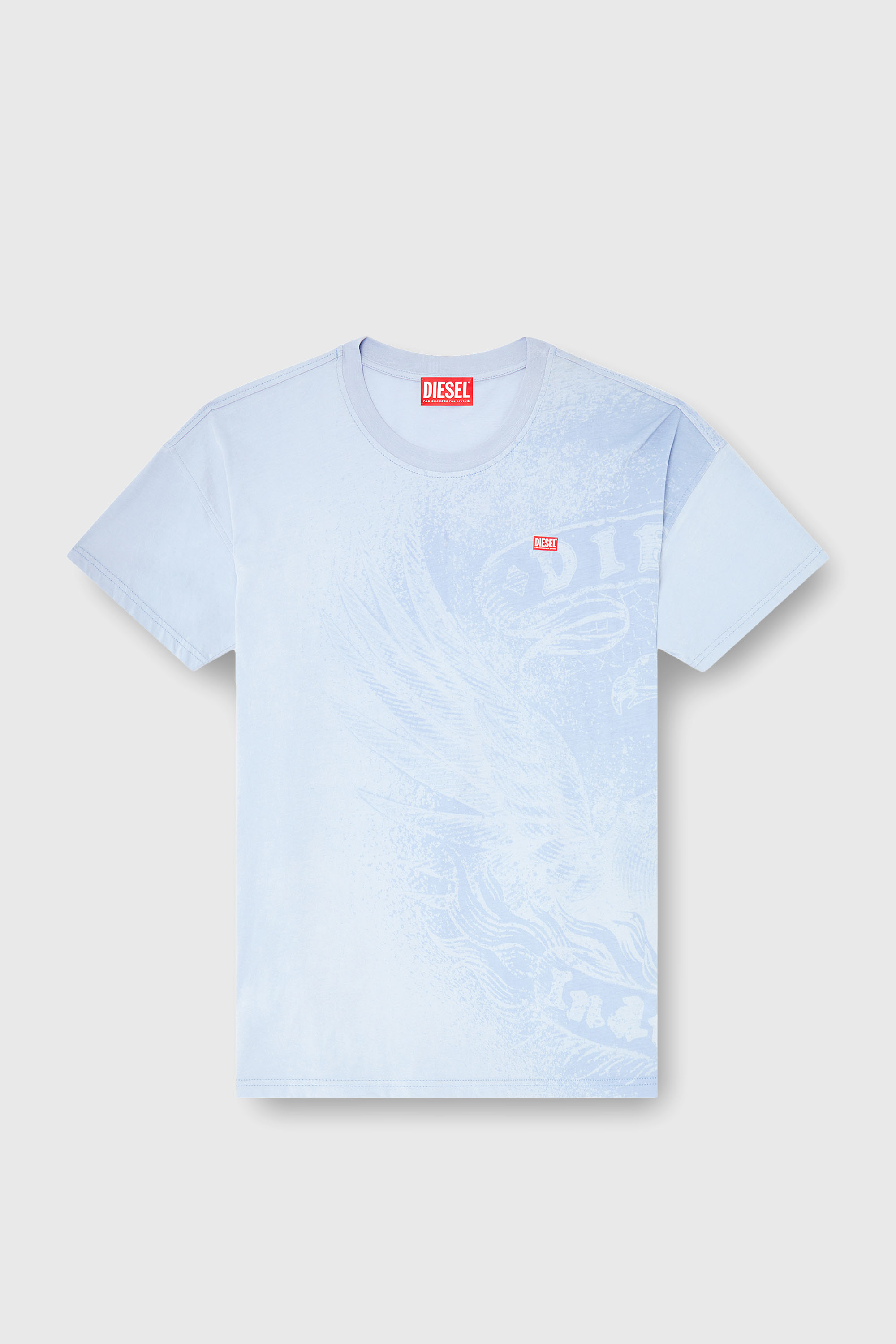 Diesel - T-BOXT-AA3, T-shirt dal taglio rilassato con stampe a pigmenti Uomo in Blu - 2