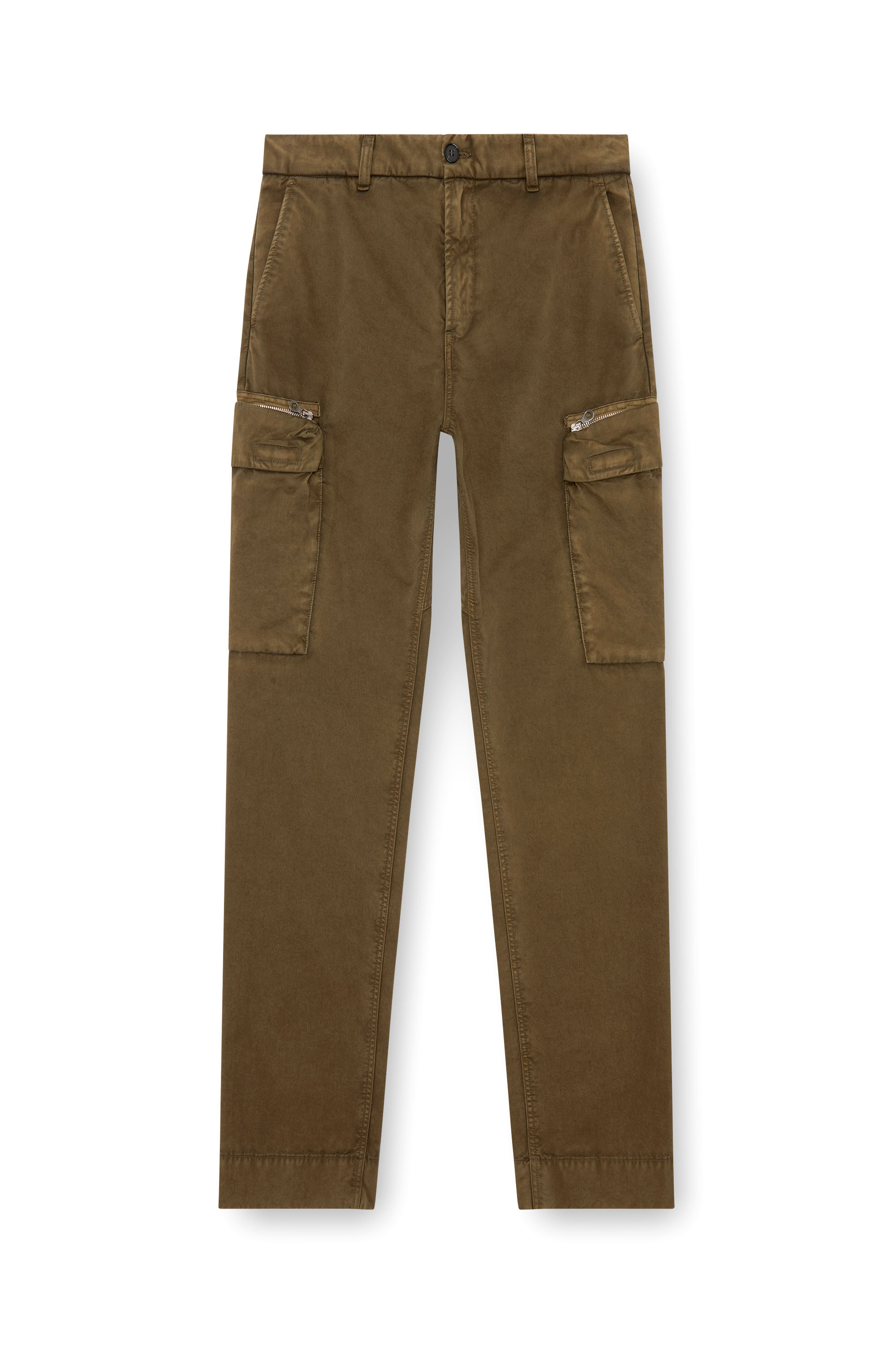 Diesel - P-YE, Pantaloni in twill vellutato sfumato Uomo in Verde - 3