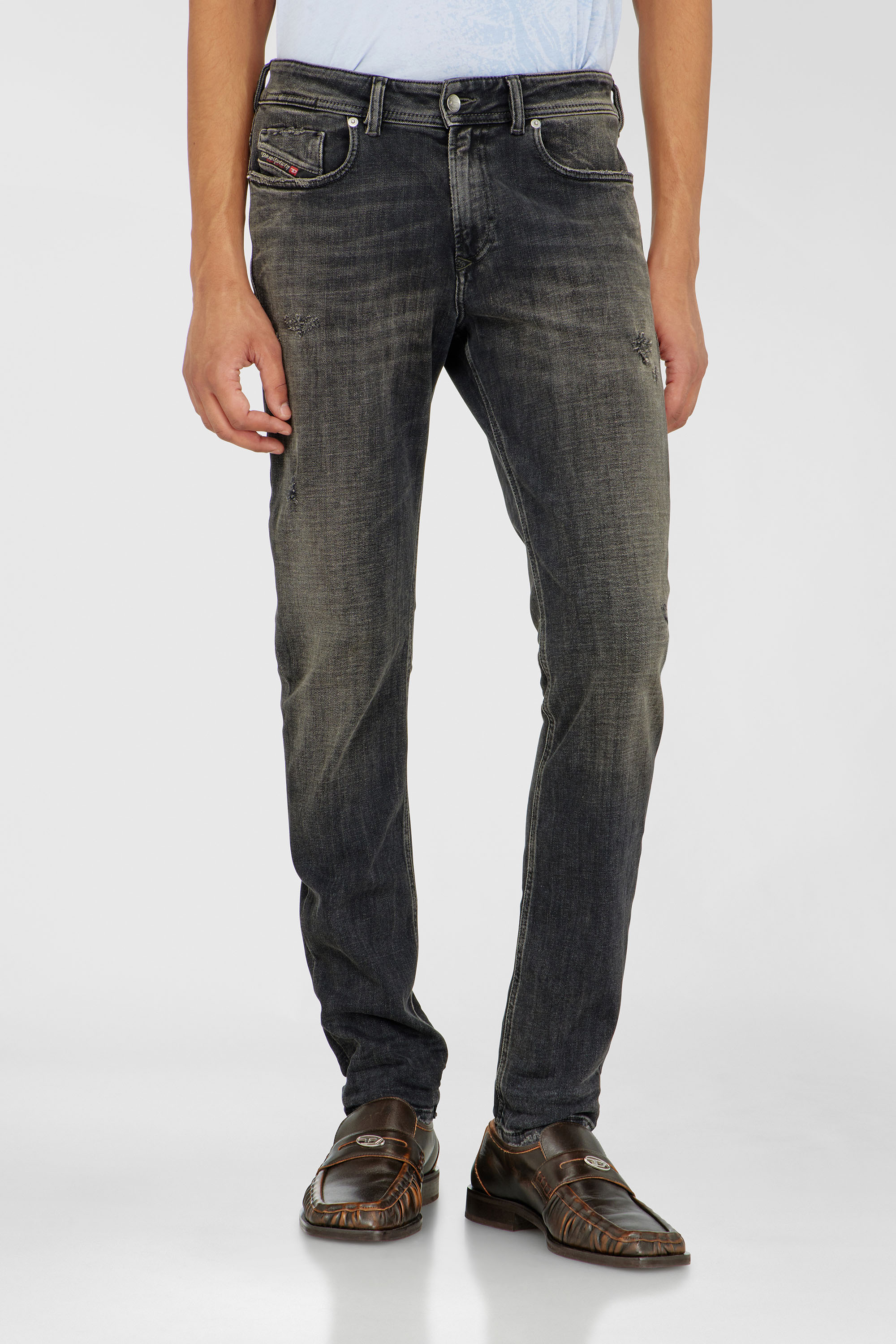Diesel - Skinny Jeans 1979 Sleenker 09P77 Uomo, Nero/Grigio scuro - Image 1