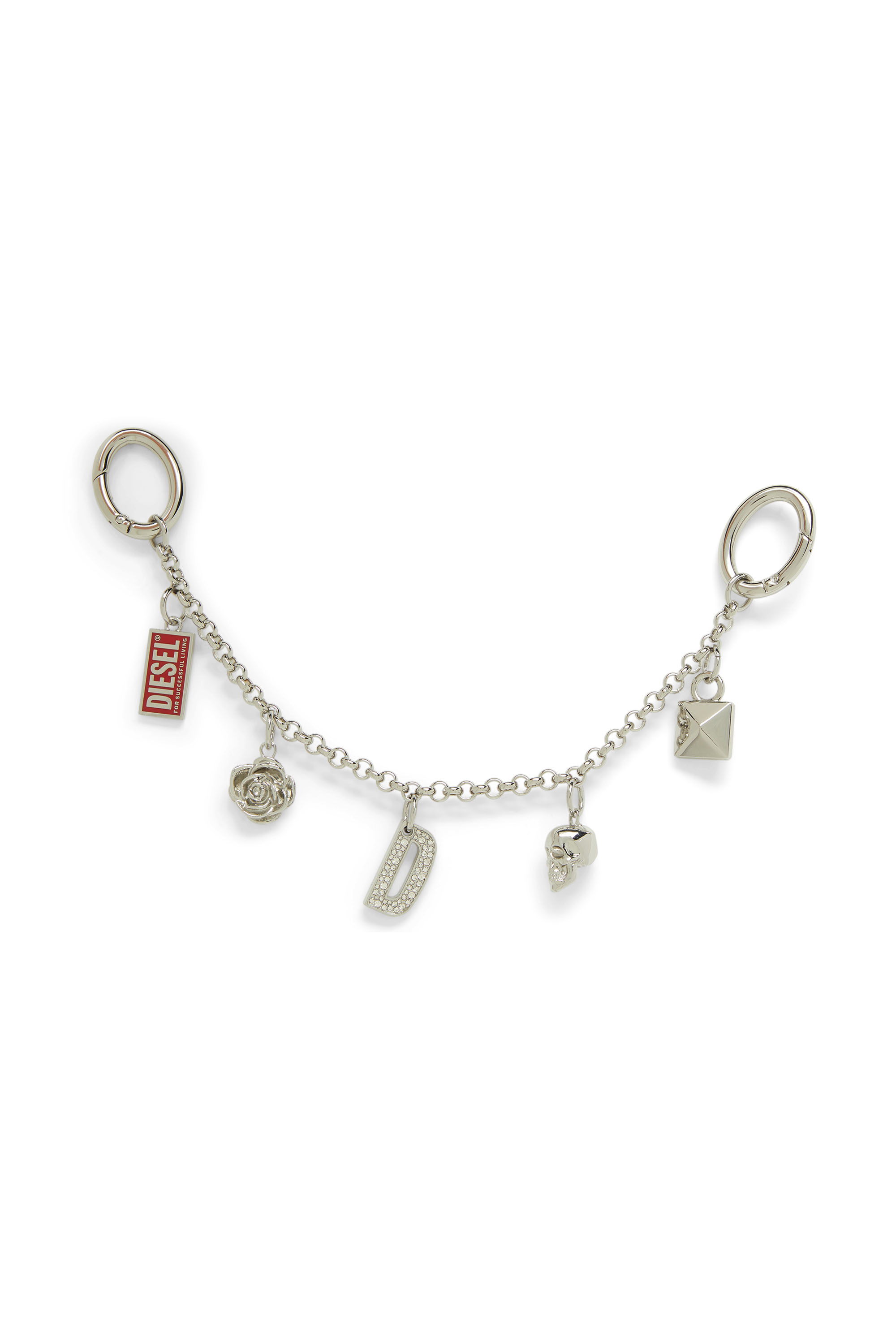 Diesel - CHAIN-D II S, Catenina in metallo con ciondoli iconici Donna in Argento - 1