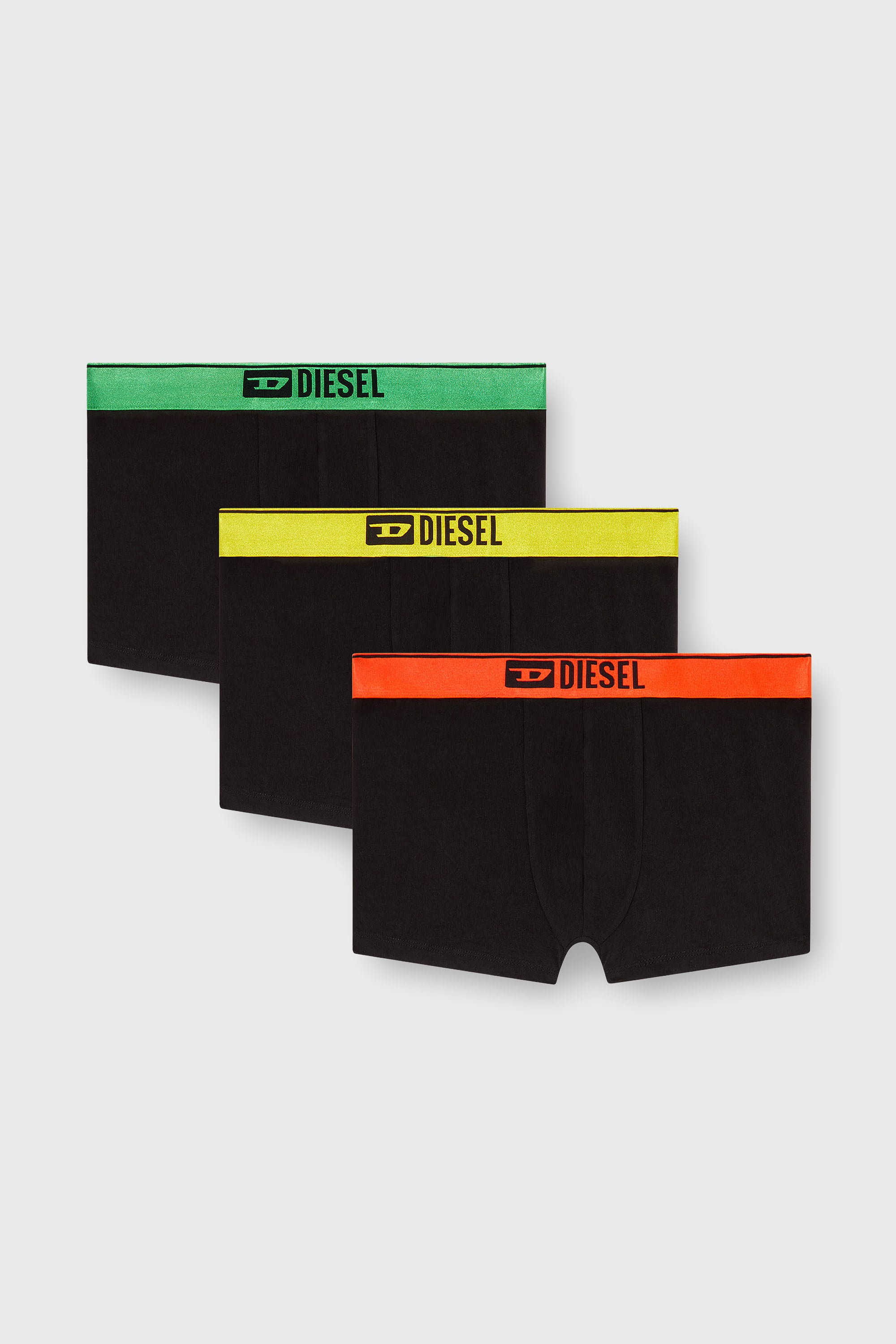 Diesel - DAMIEN-GFT-3PACK, Set da tre boxer lungo con fascia in vita metallizzata Uomo in Nero - 1