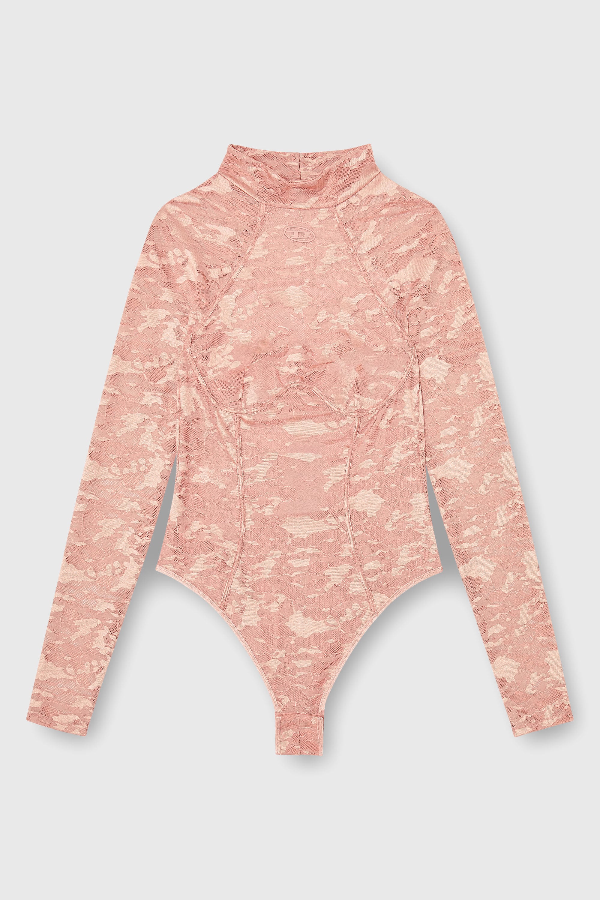 Diesel - VIVIAN-UTLT, Body in pizzo di nylon con schiena scoperta Donna in Rosa - 2