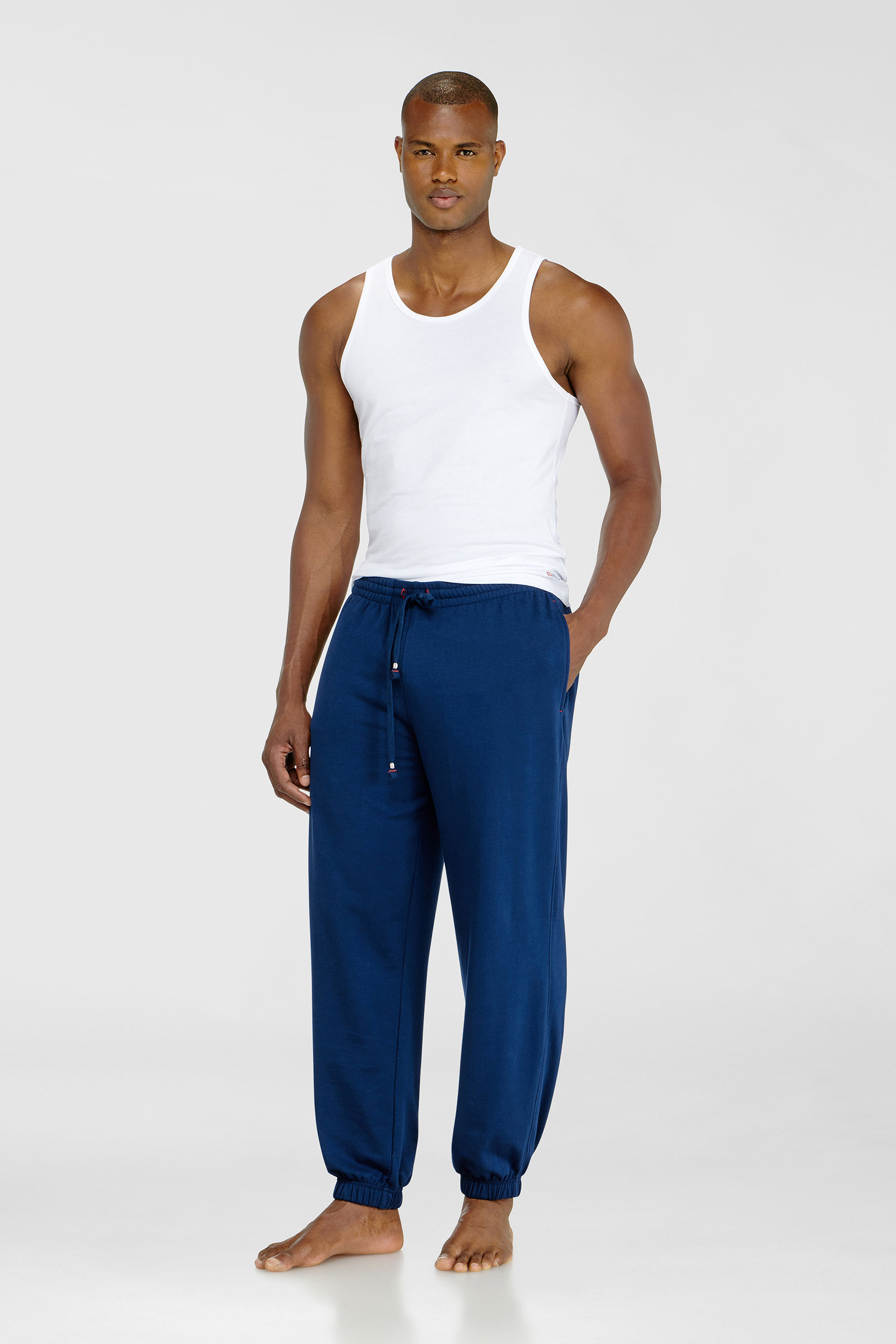 Diesel - LENNY-D-CORE, Man's Sweatpants in peached cotton blend in Blue - 2