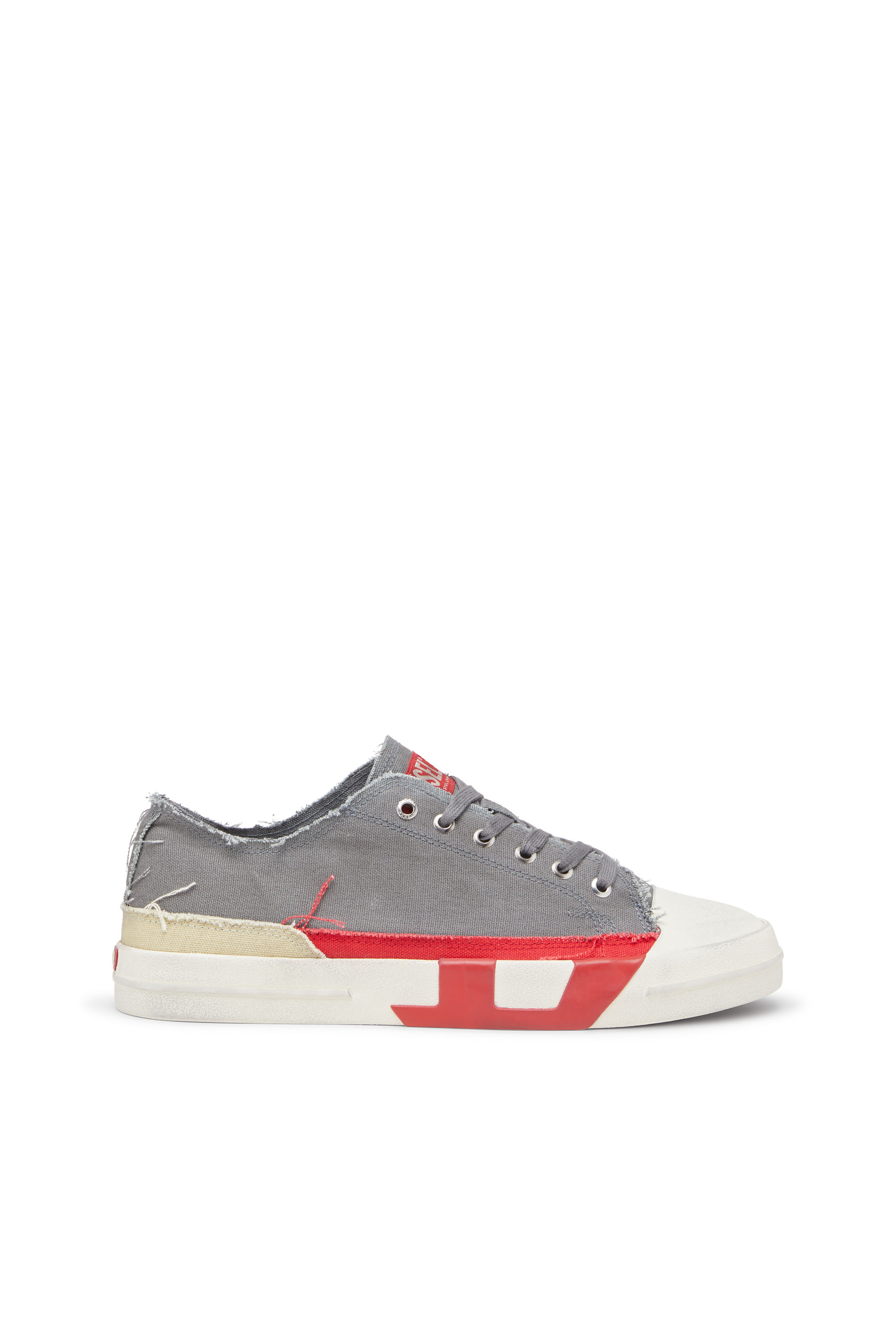 Diesel - S-D-VERSE LOW, S-D-Verse-Sneaker in canvas effetto dirt Uomo in Grigio - 1