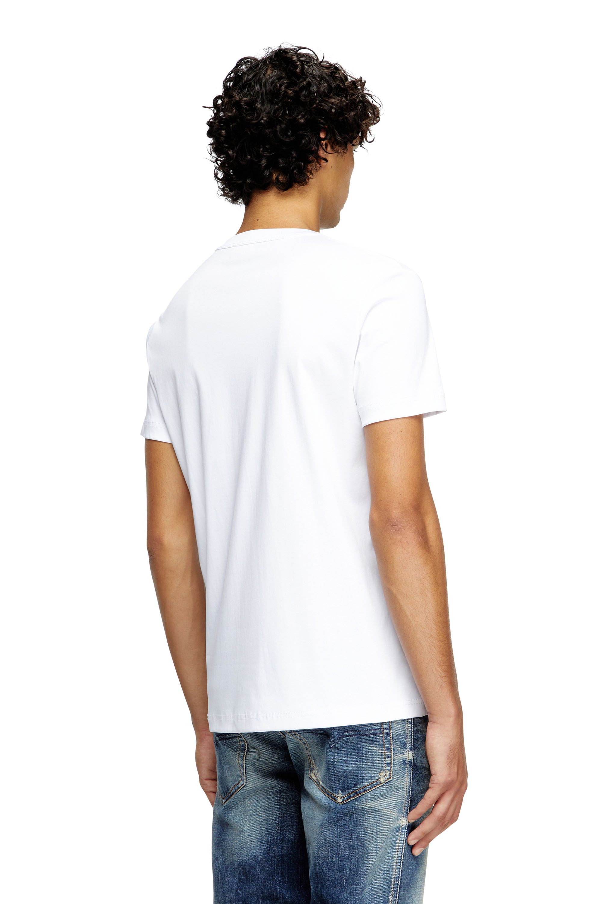 Diesel - T-MIEGOR-K77, T-shirt in cotone mercerizzato Uomo in Bianco - 4