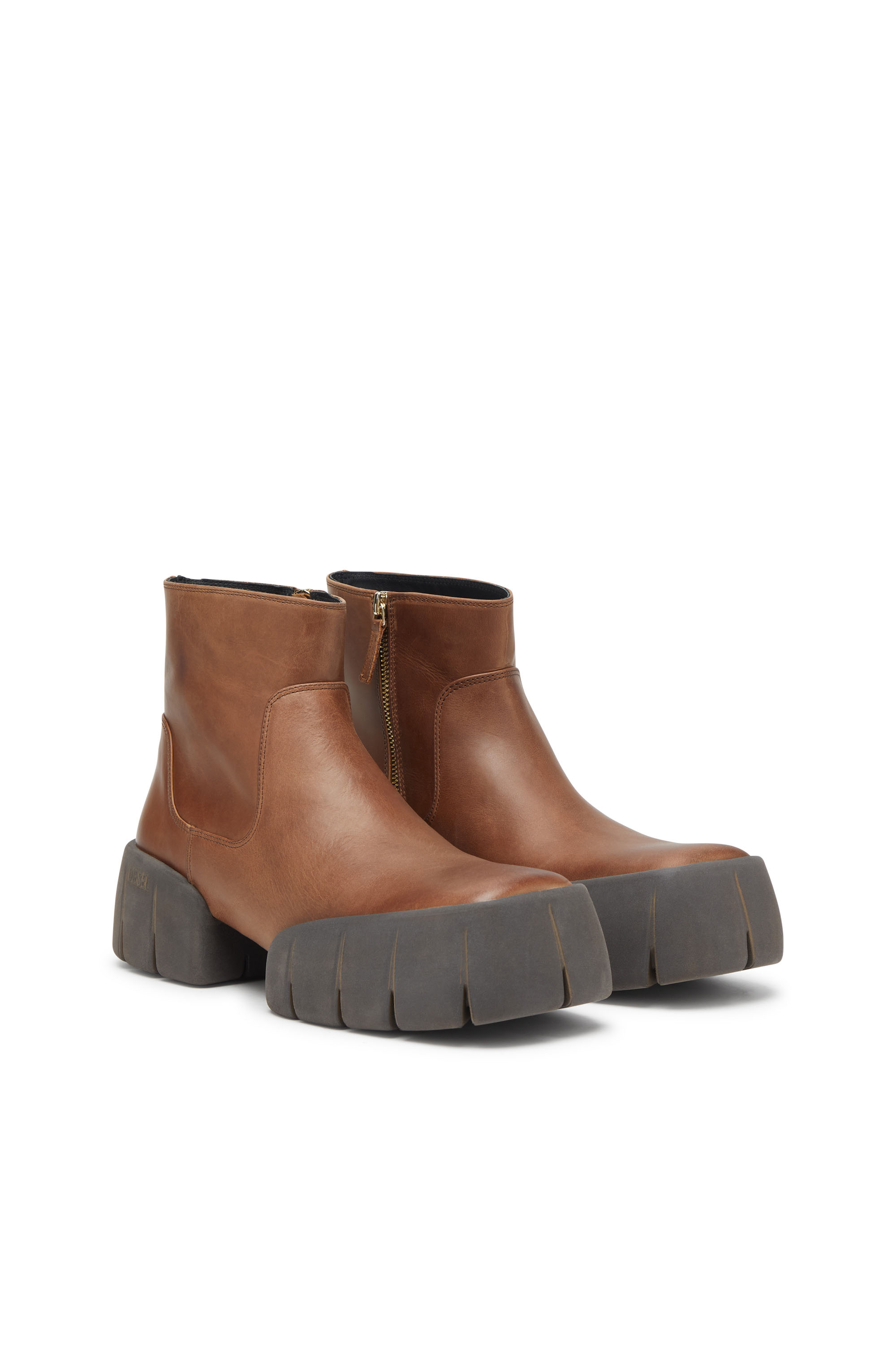 Diesel - D-TEX BT, D-Tex-Stivaletti in pelle oliata con suola divisa Uomo in Marrone - 3