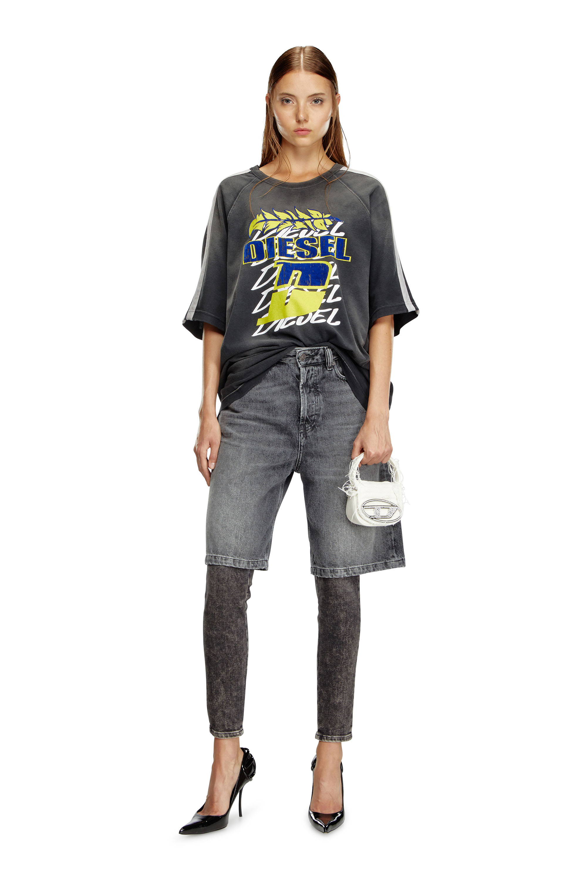 Diesel - 1DR XS, 1DR XS-Iconica mini bag in tela e pelle Donna in Bianco - 1