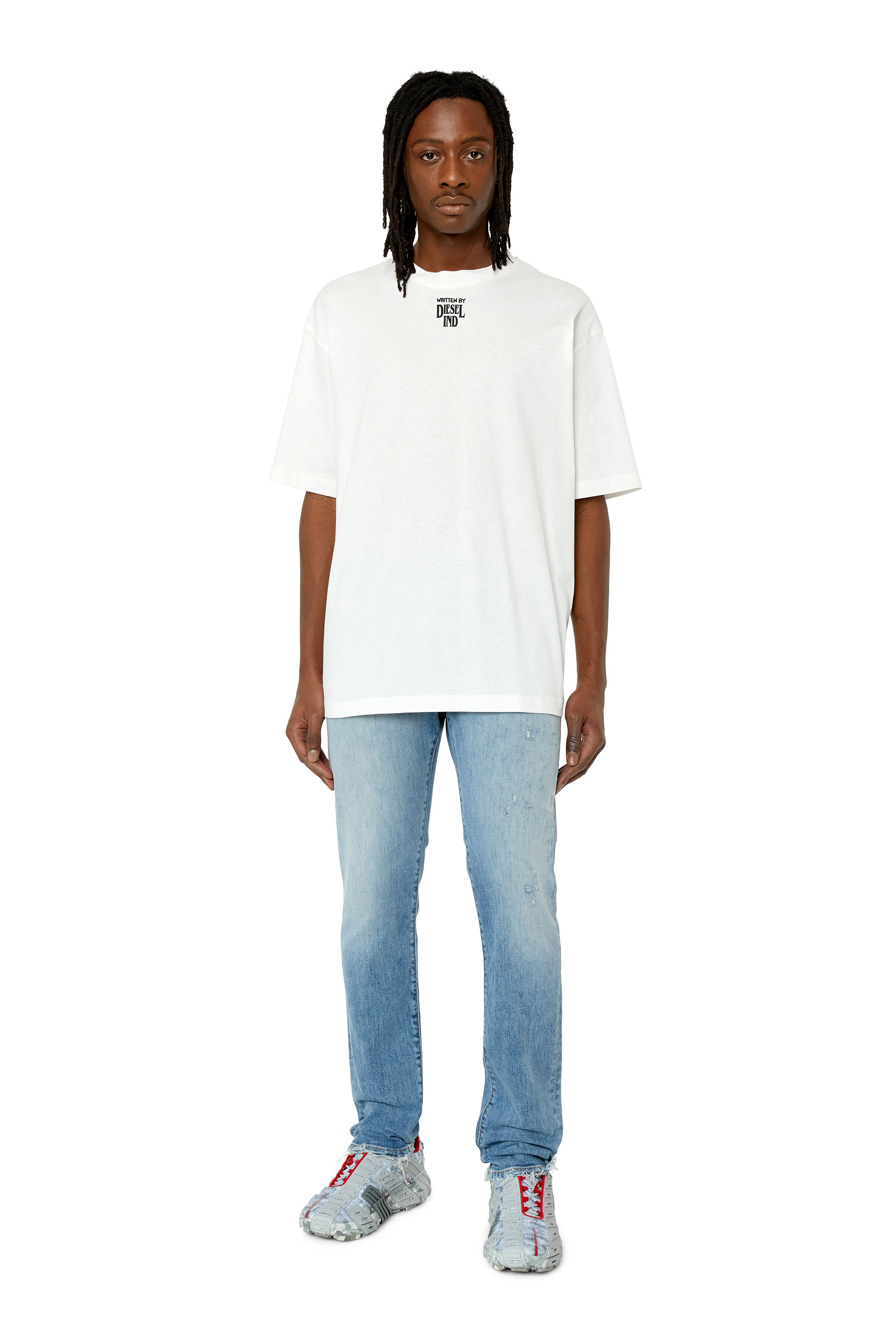 Diesel - 2019 D-Strukt 09E73 Slim Jeans, Blu Chiaro - Image 5