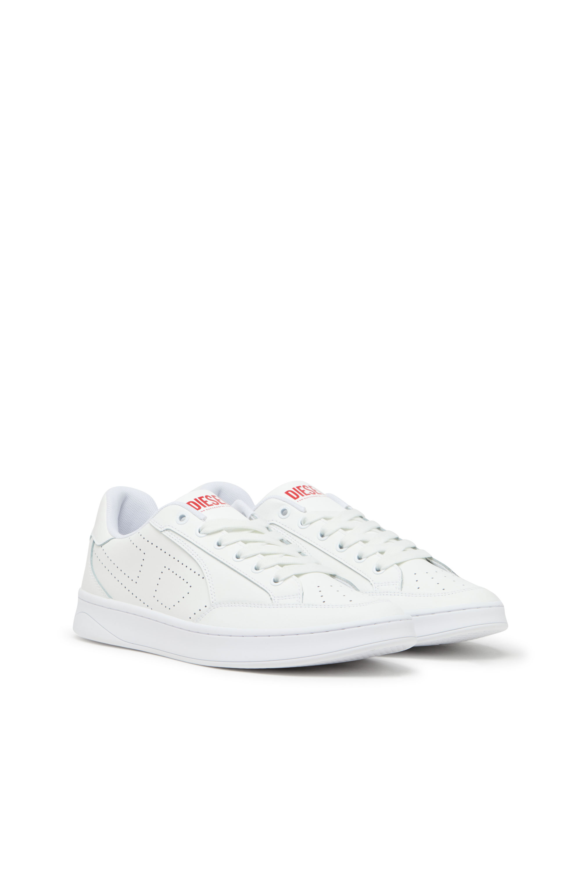 S-DAKOTA LOW, Bianco Diesel - S-DAKOTA LOW, S-Dakota-Sneaker in pelle con logo perforato Uomo in Bianco - 2