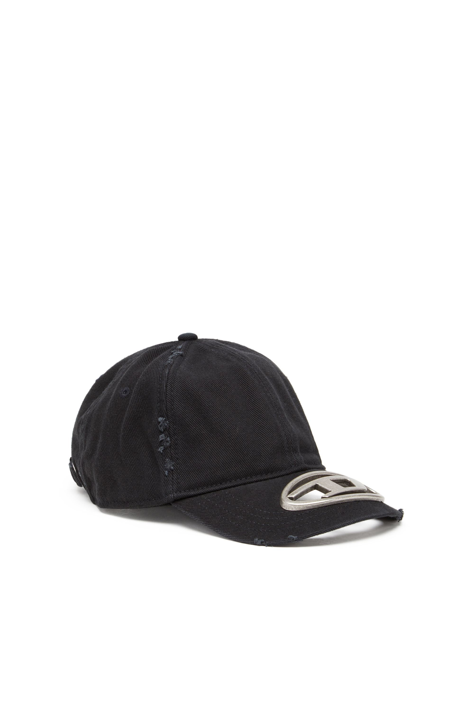 Diesel - C-BEAST-A1, Cappello da baseball con logo Oval D in metallo Uomo in Nero - 1