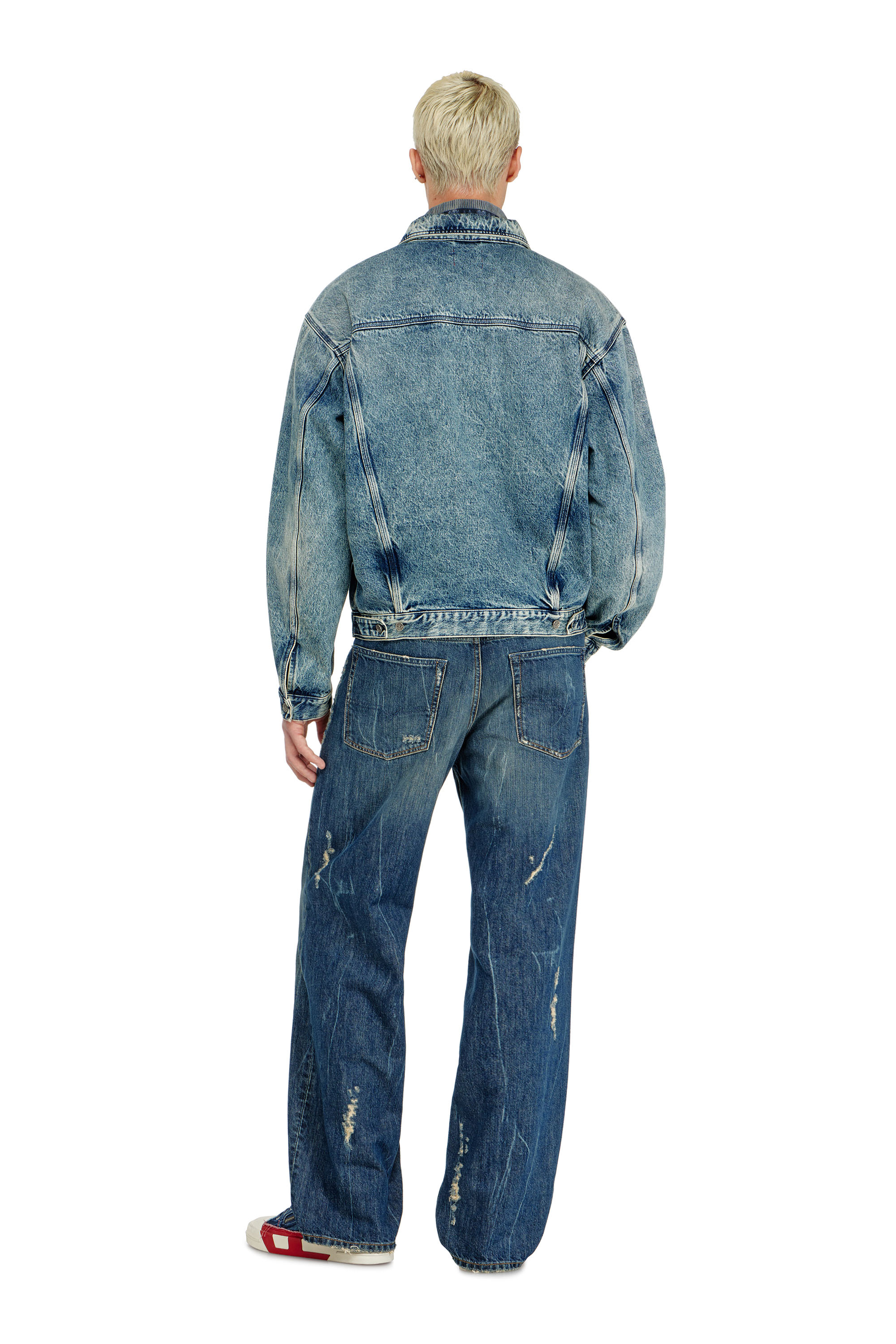 Diesel - Relaxed Jeans 2001 D-Macro 09Q28 Uomo, Blu medio - Image 3