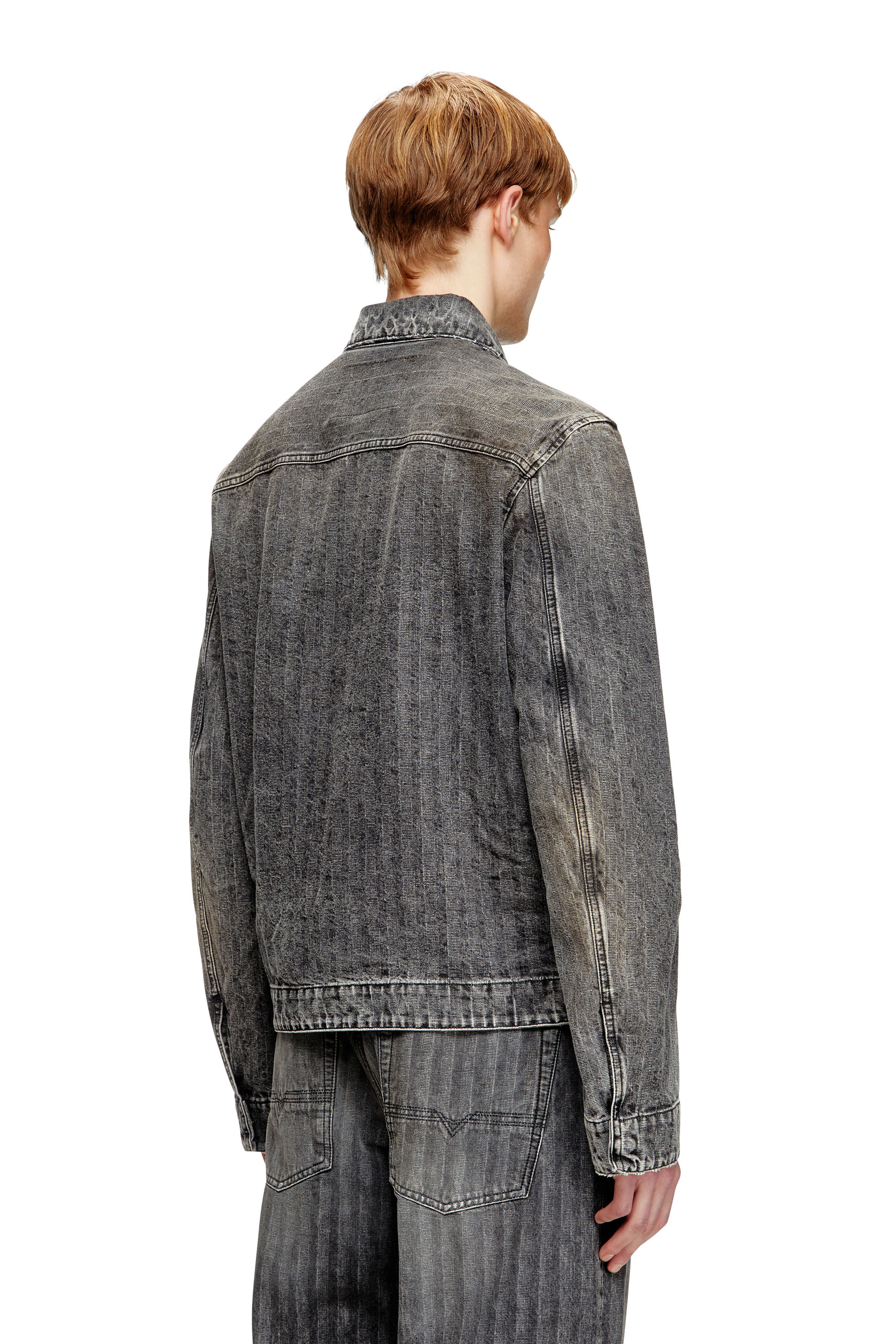 Diesel - D-ROHE, Blouson in denim herringbone Uomo in Nero - 4