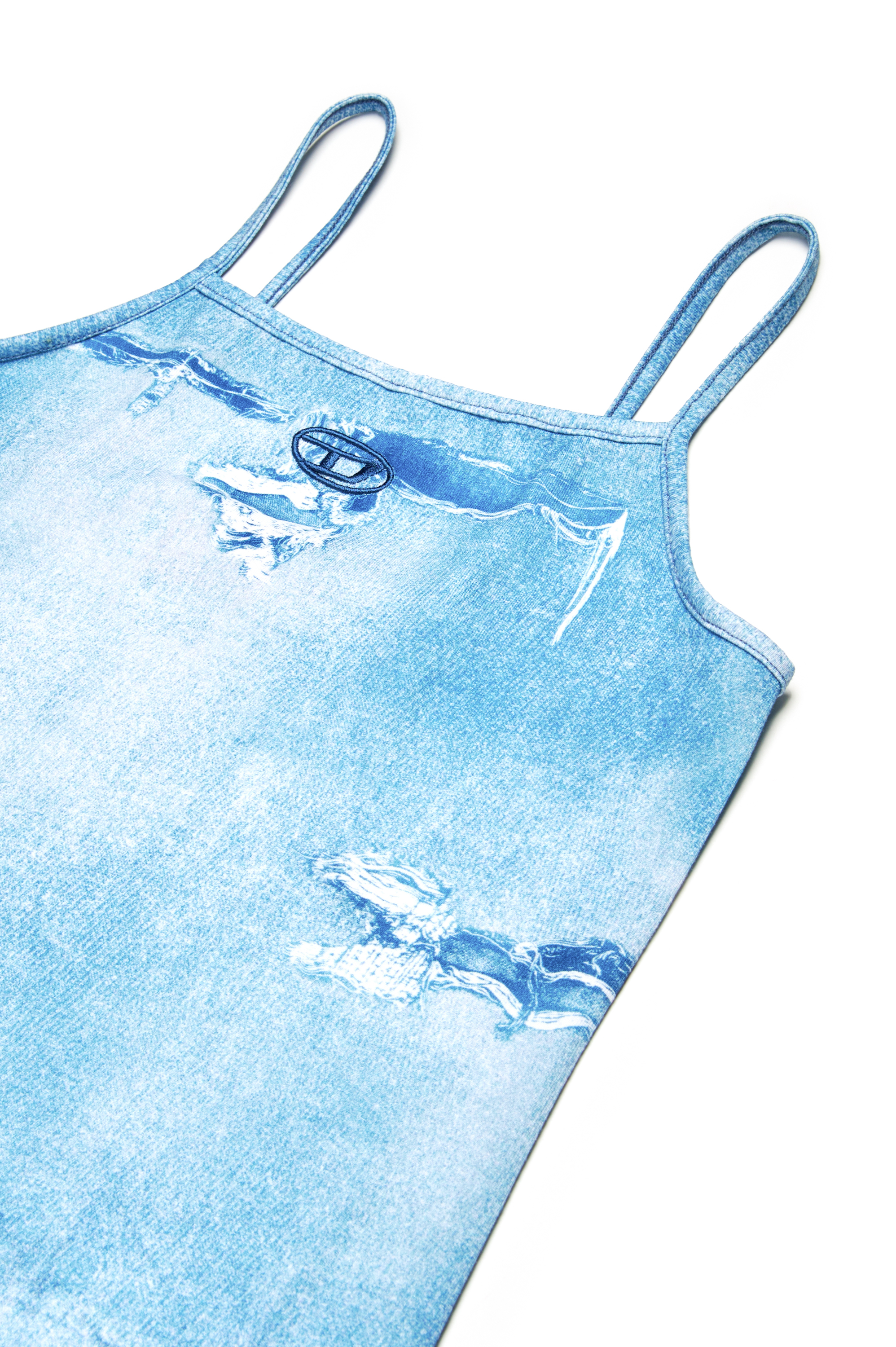 Diesel - DHOPPYN, Abito corto con stampa Camouflower Donna in Blu - 3