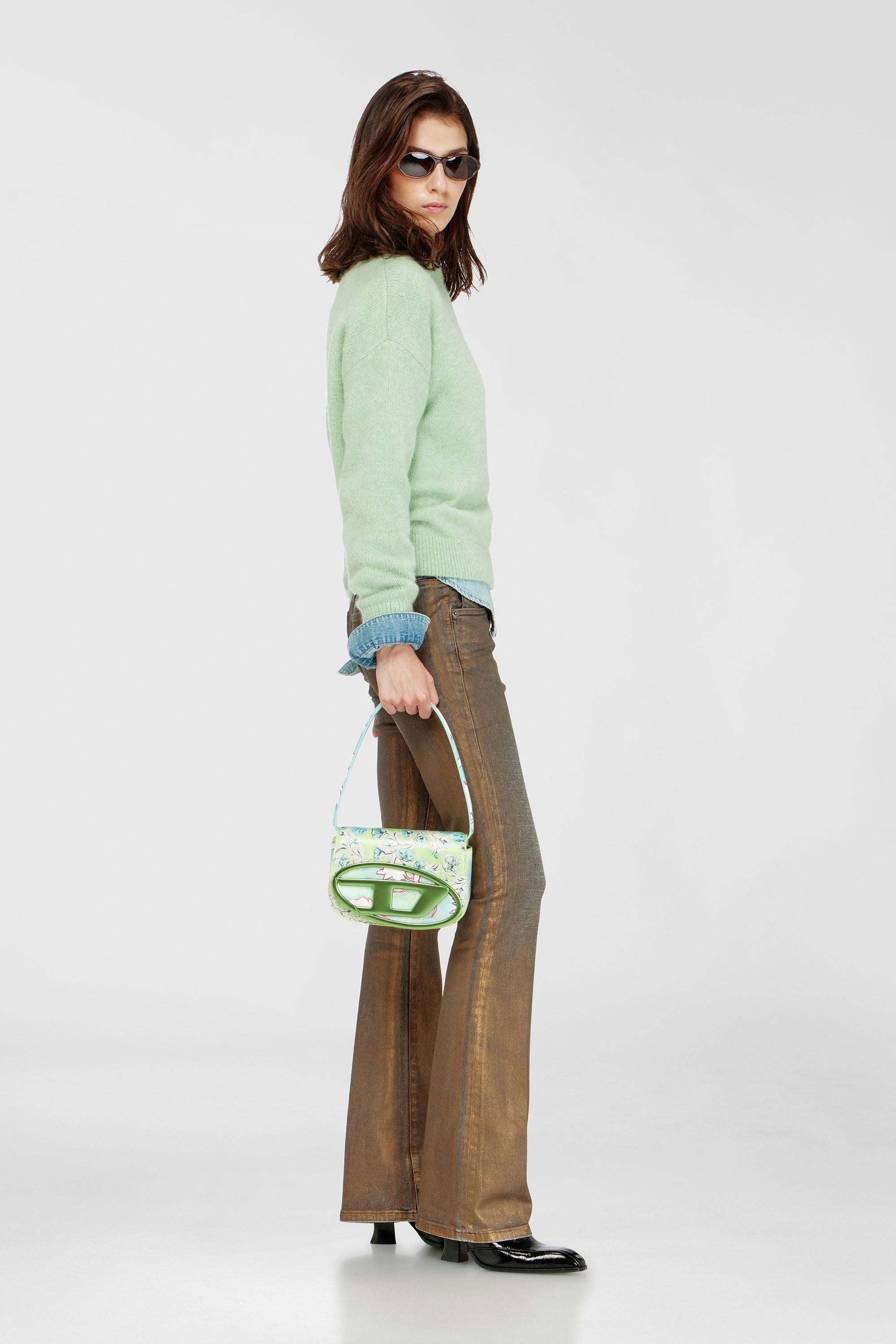 Diesel - 1DR, 1DR-Borsa iconica con stampa floreale Donna in Verde - 2