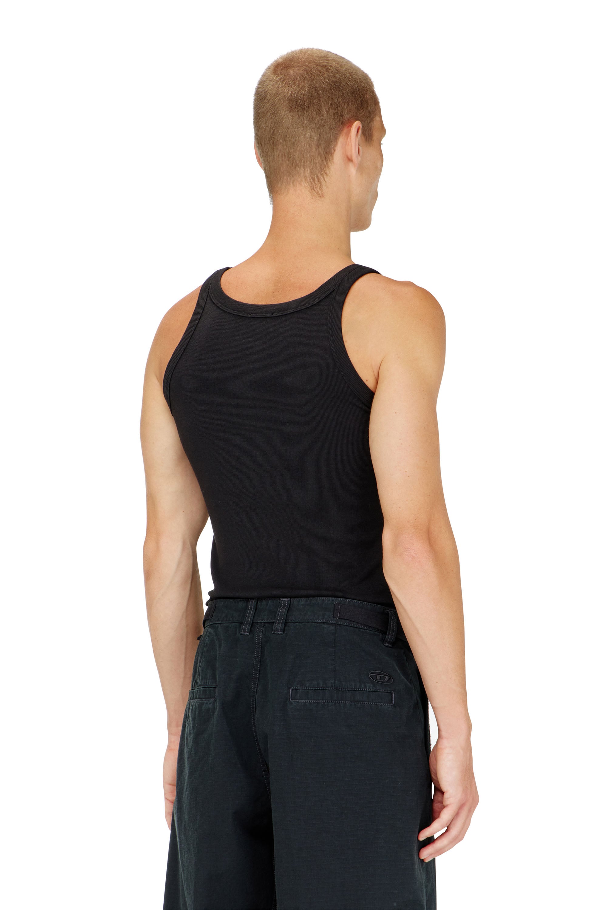 Diesel - T-WIFE-DCO, Canotta slim in cotone con logo Oval D Uomo in Nero - 4