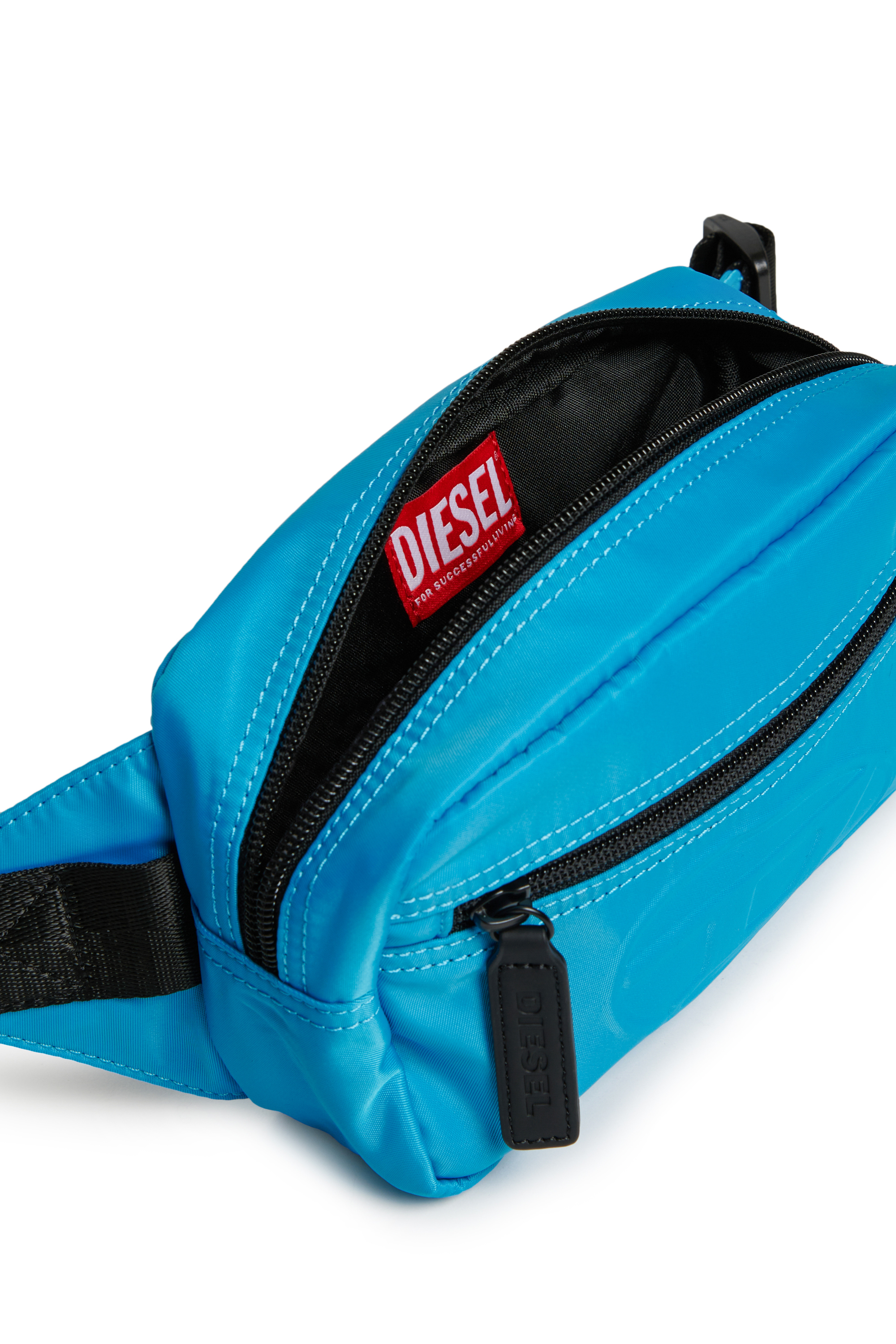 Diesel - WDEMBOSSED, Marsupio in nylon con logo in rilievo Unisex in Blu - 5