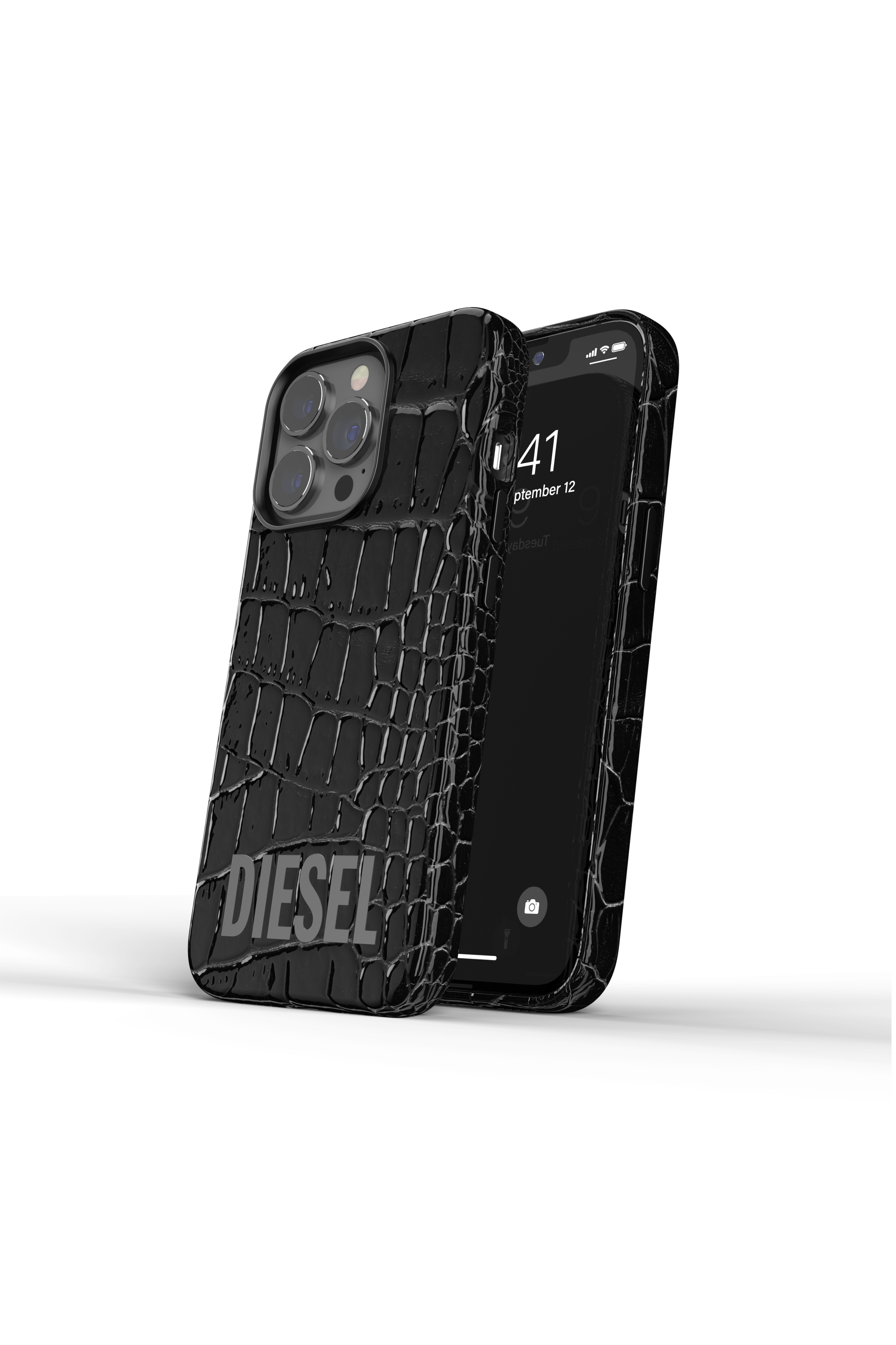 Diesel - 47174 STANDARD CASE, Cover full wrap per iPhone 13 Pro Unisex in Nero - 3