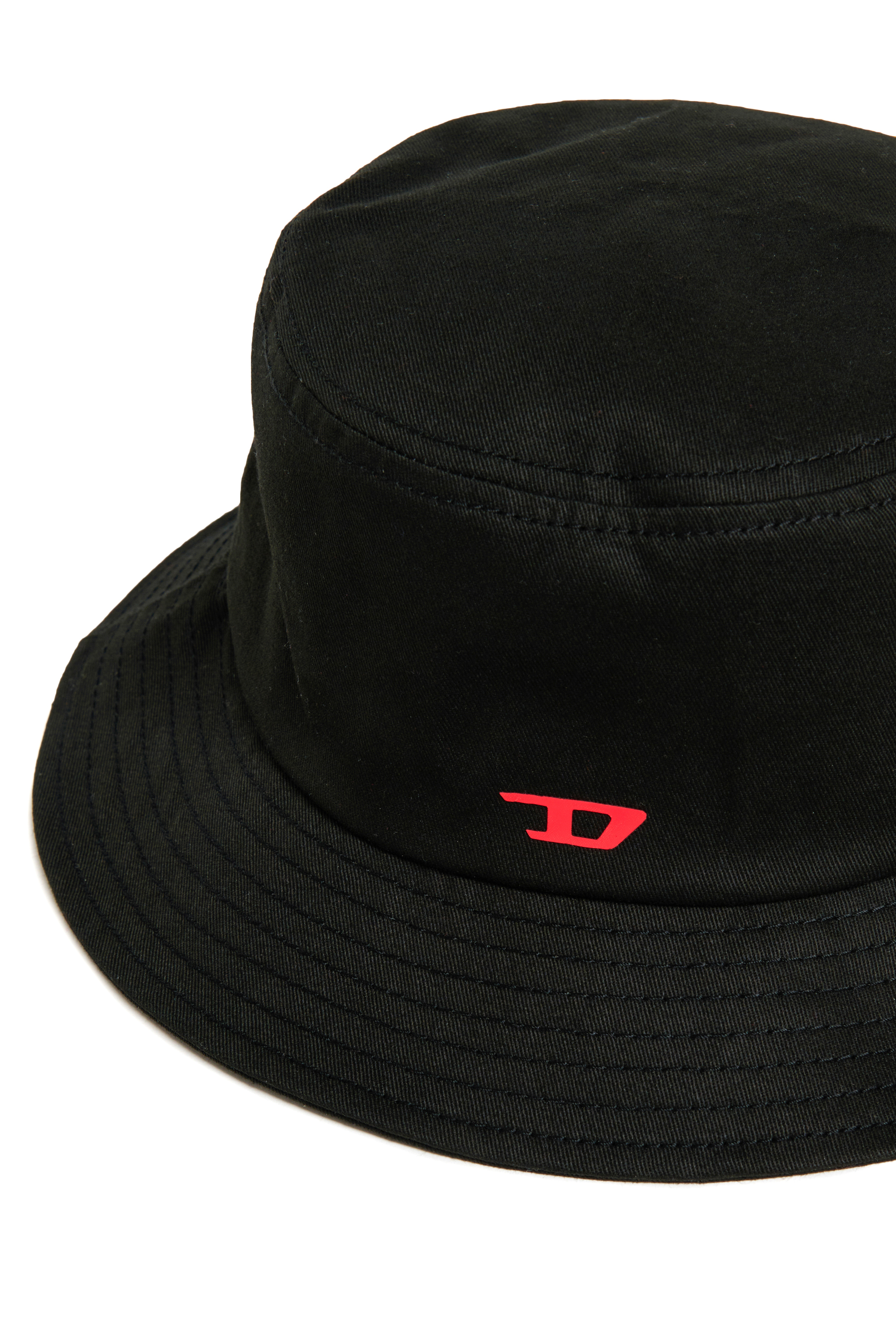 Diesel - FILAD, Bucket hat in cotone con ricamo D Uomo in Nero - 3