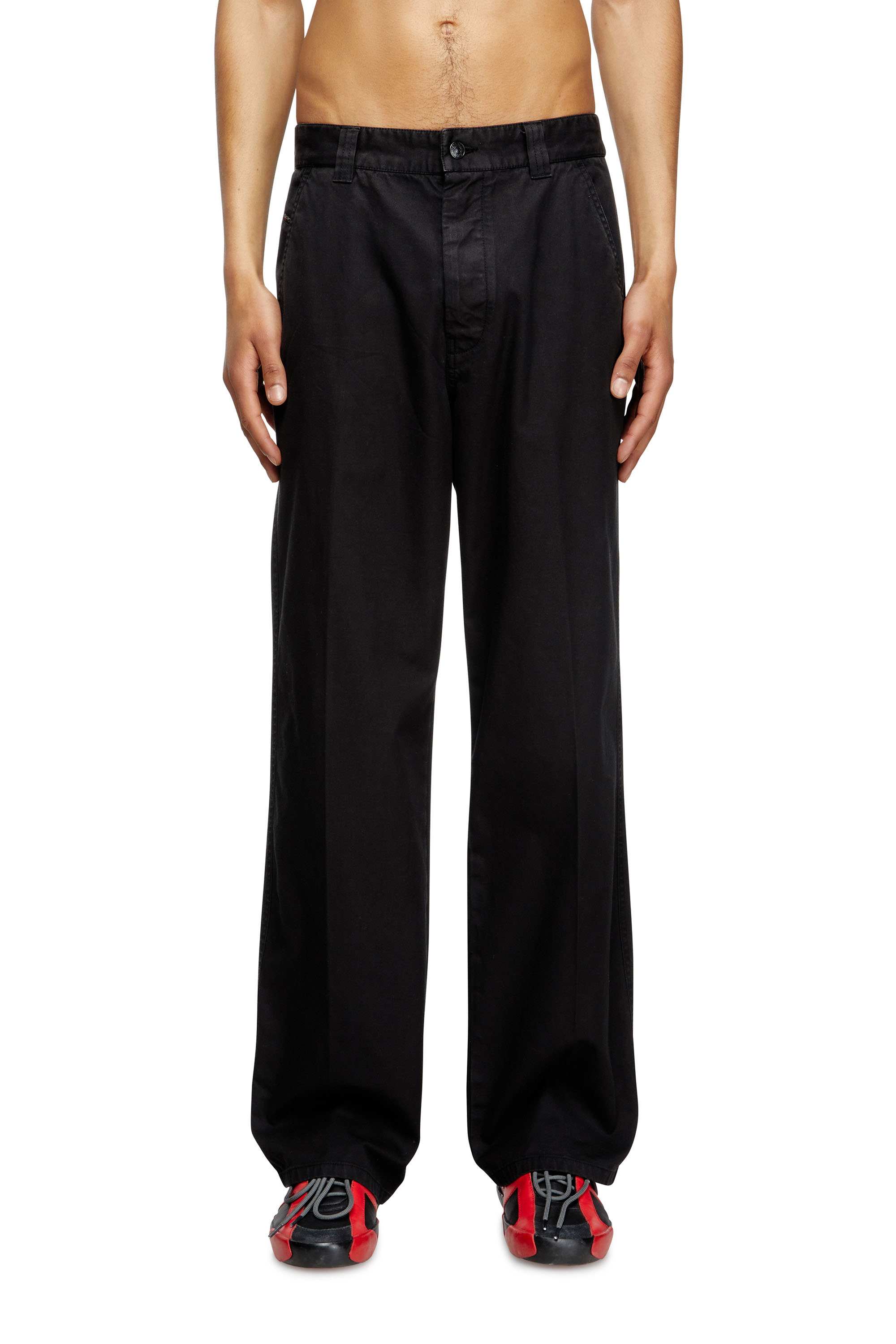 Diesel - P-HANT-CHINO, Pantaloni chino Uomo in Nero - 1