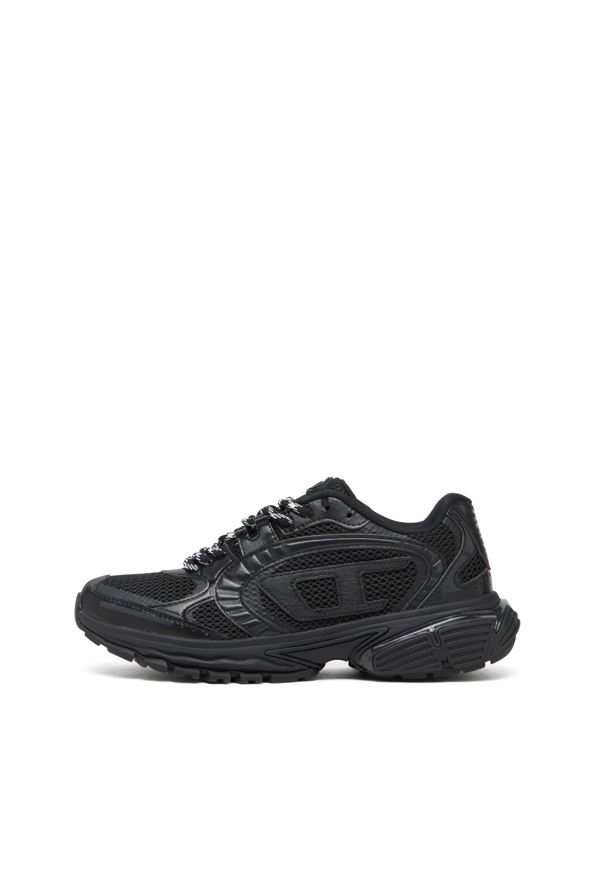 Diesel - S-PRO-V-DENSE LOW, S-Pro-V-Dense-Sneaker in rete con logo Oval D Uomo in Nero - 8