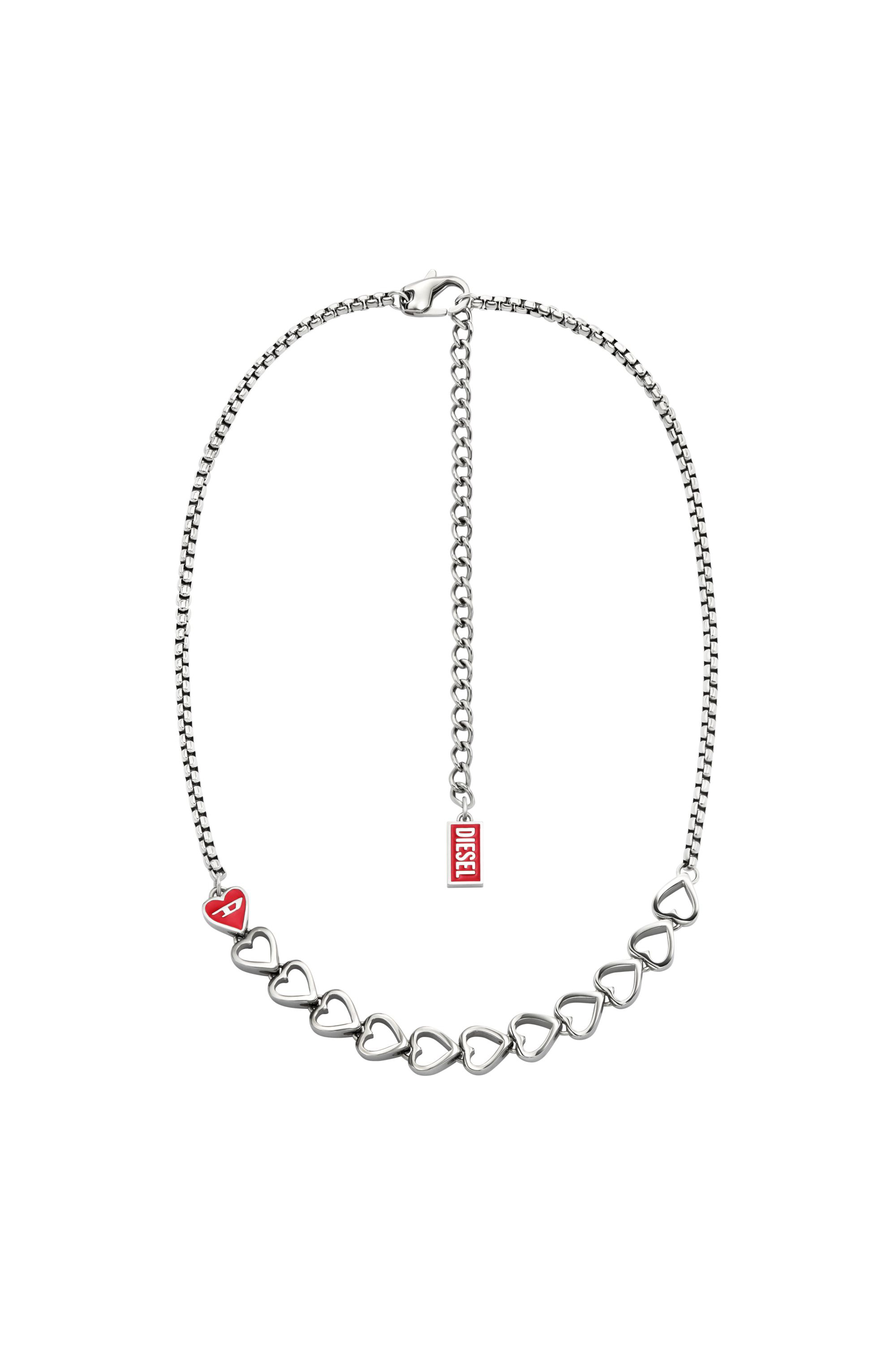 Diesel - DX166640 JEWELLERY, Collana con catena in acciaio inox Unisex in Argento - 1