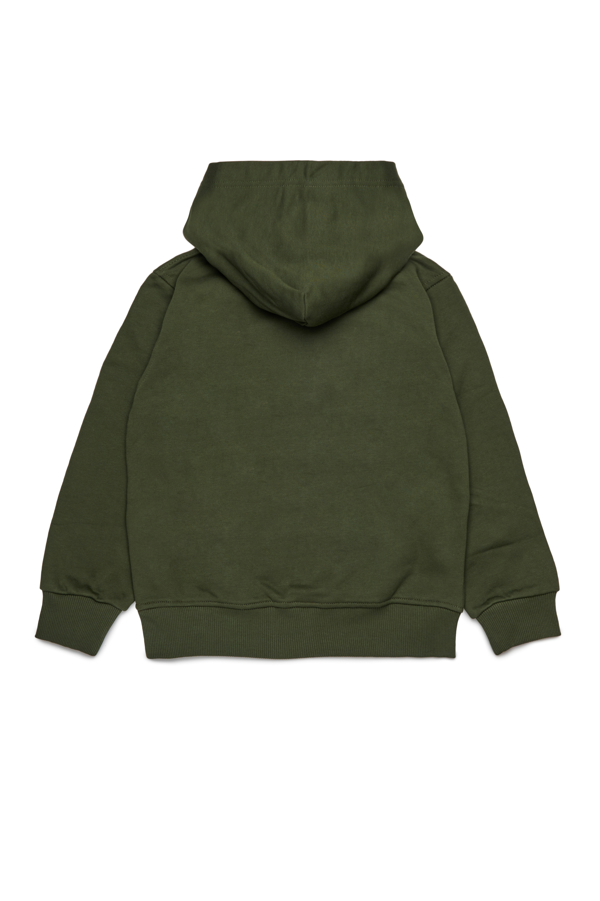 Diesel - SXGINHOOD OVER, Hoodie in cotone con patch Unisex in Verde - 2