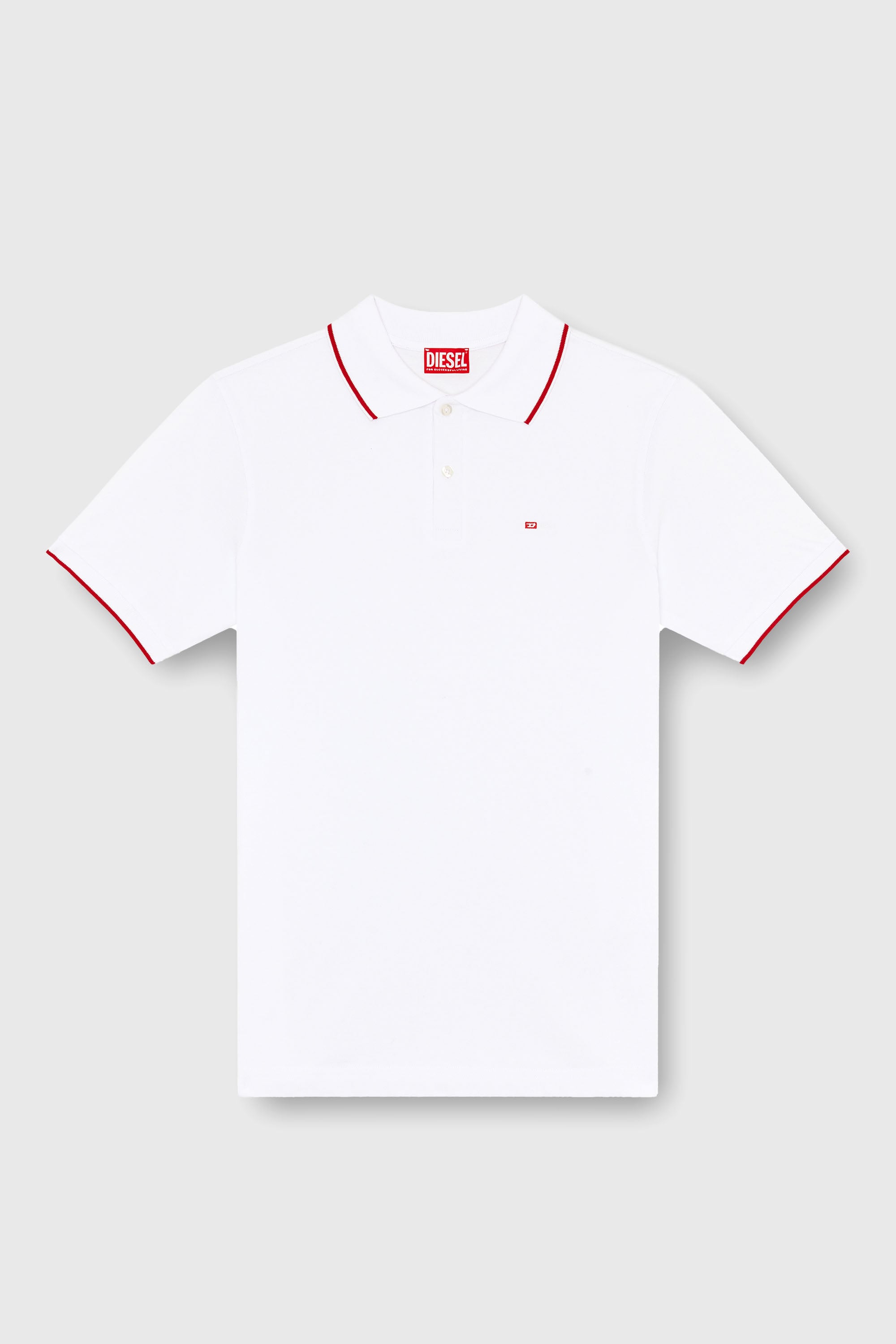 Diesel - T-FERRY-MICRODIV, Polo con micro ricamo Diesel Uomo in Bianco - 2