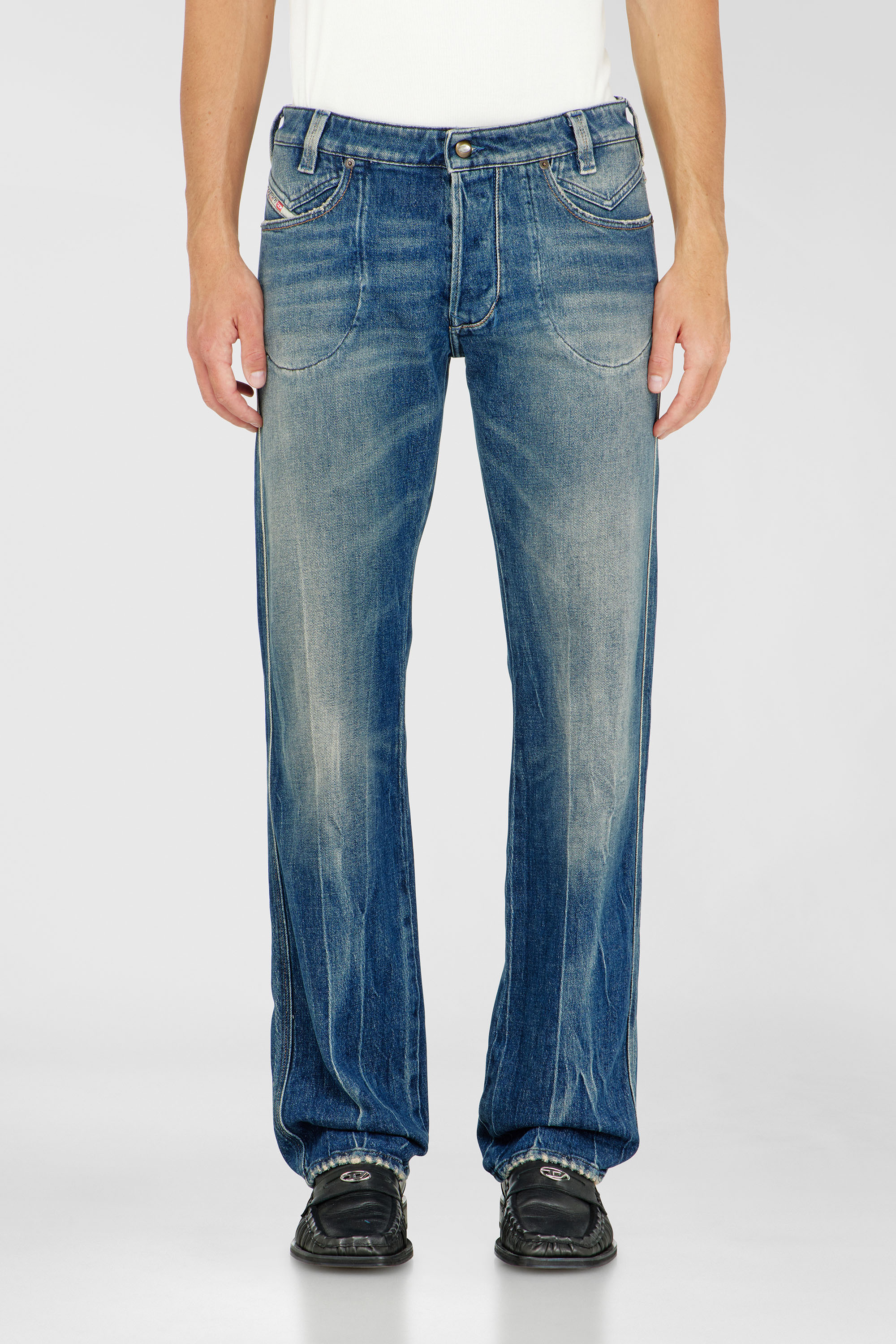 Diesel - Regular Jeans 1985 Larkee 09Q27 Uomo, Blu medio - Image 4
