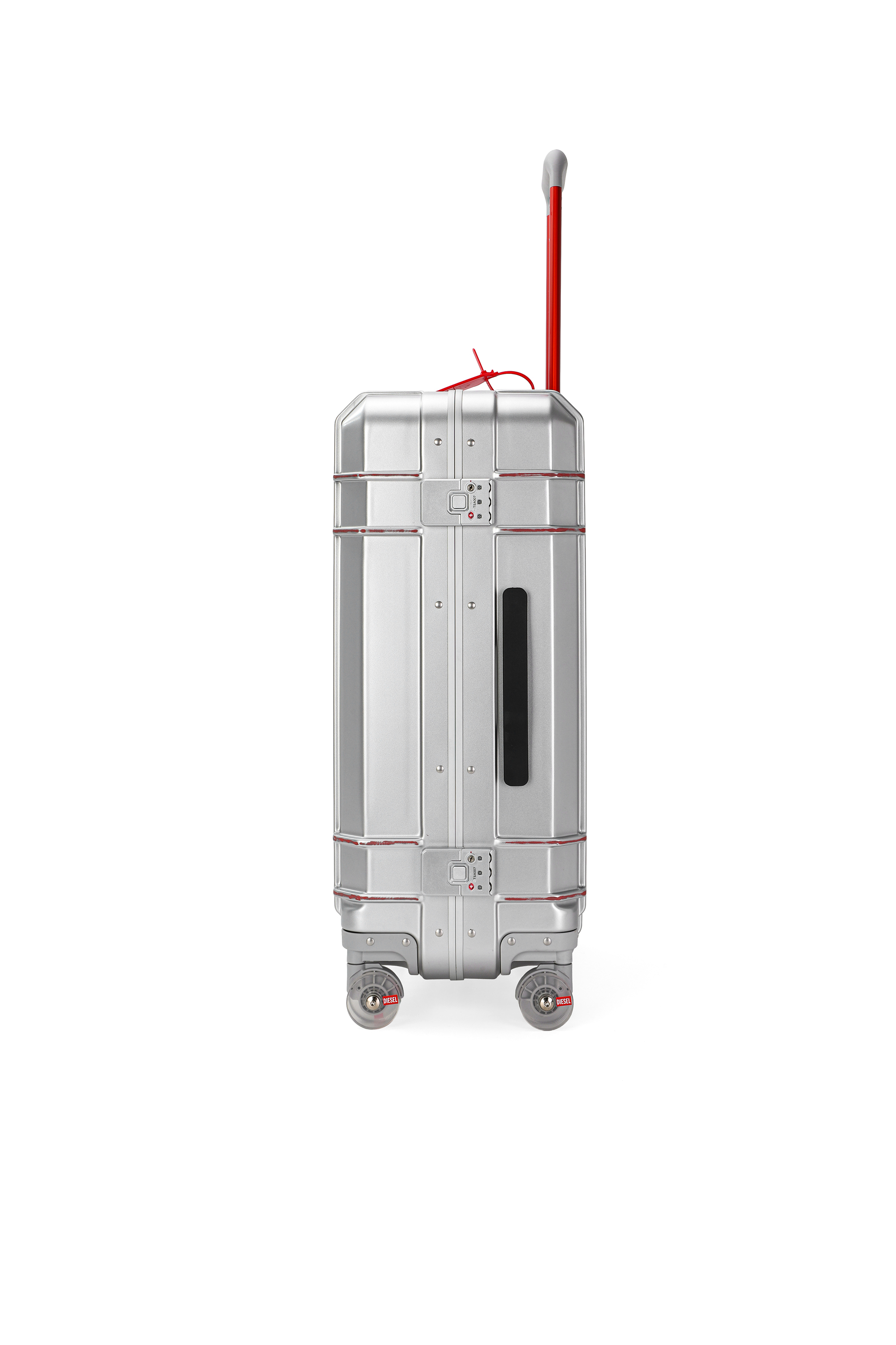 Diesel - DIESEL PC STRONG IMAGE TROLLEY- DSL003, Valigia resistente taglia M Unisex in Argento - 4