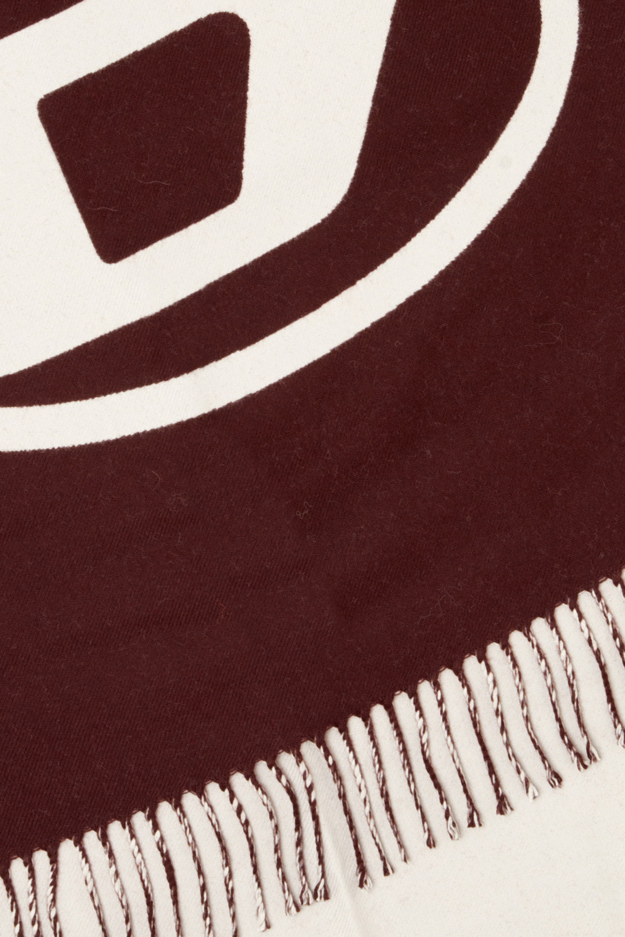 Diesel - S-TEVIE, Sciarpa in lana reversibile bicolore Uomo in Rosso - 3