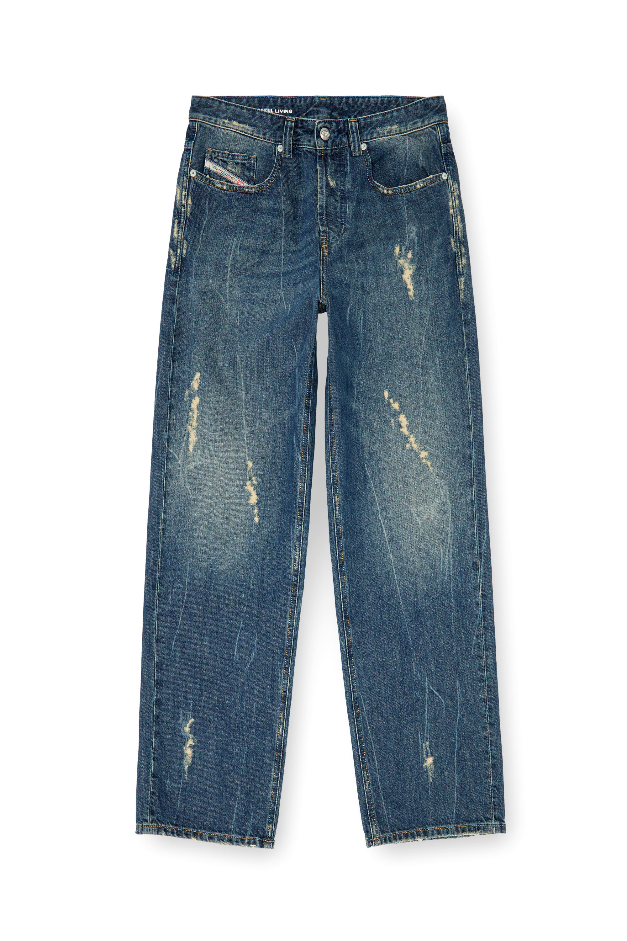 Diesel - Relaxed Jeans 2001 D-Macro 09Q28 Uomo, Blu medio - Image 6