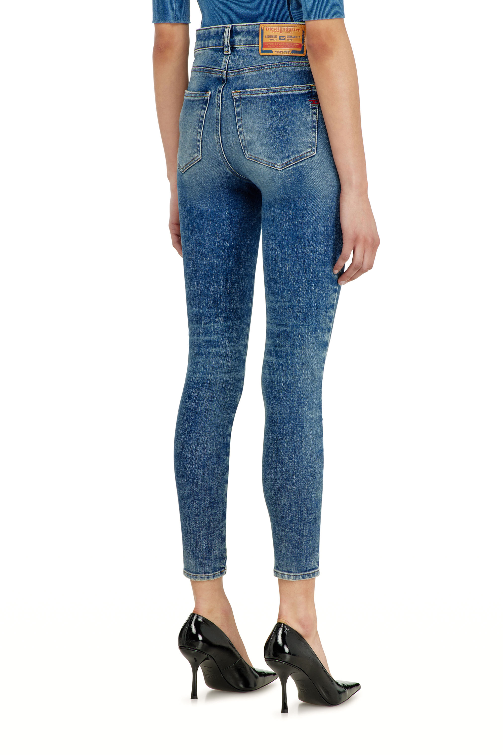 Diesel - Skinny Jeans 1984 Slandy-High 09P72 Donna, Blu medio - Image 5