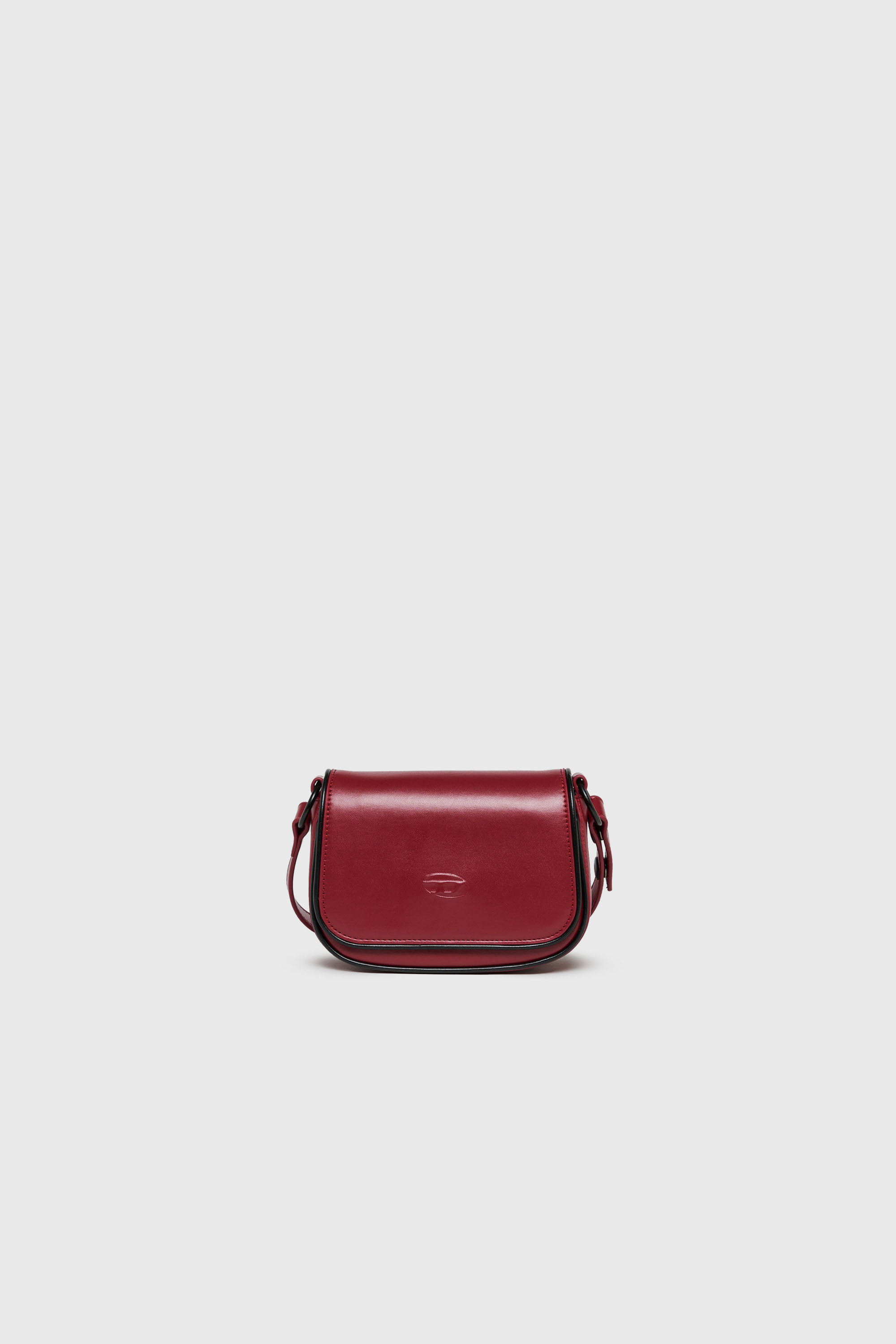 Diesel - WIRT, WIRT - Borsa a tracolla con logo Oval D embossato Donna in Rosso - 1