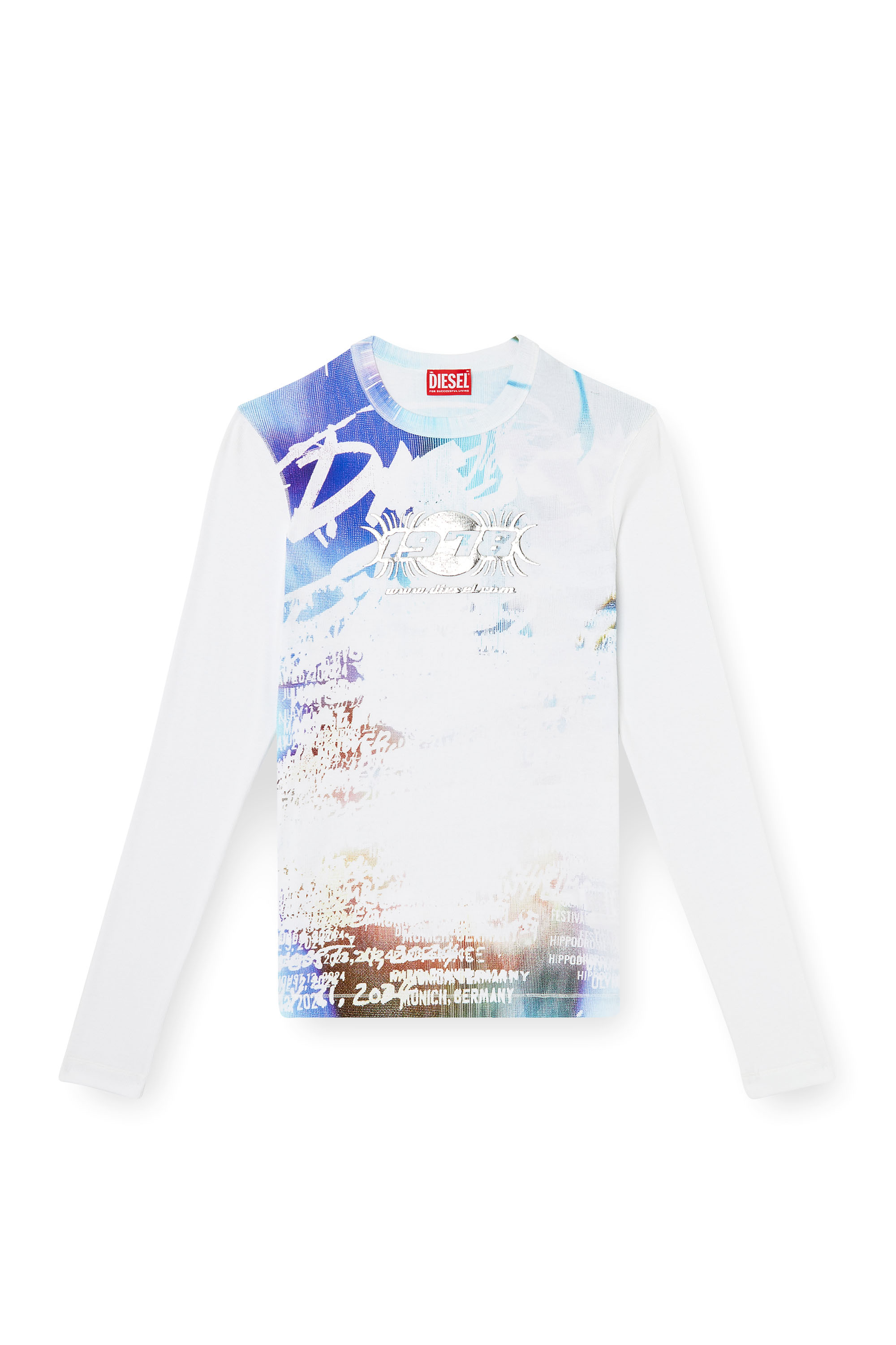 Diesel - T-RIBBER-LS-T3, Maglia a manica lunga con stampa graffiti Uomo in ToBeDefined - 3