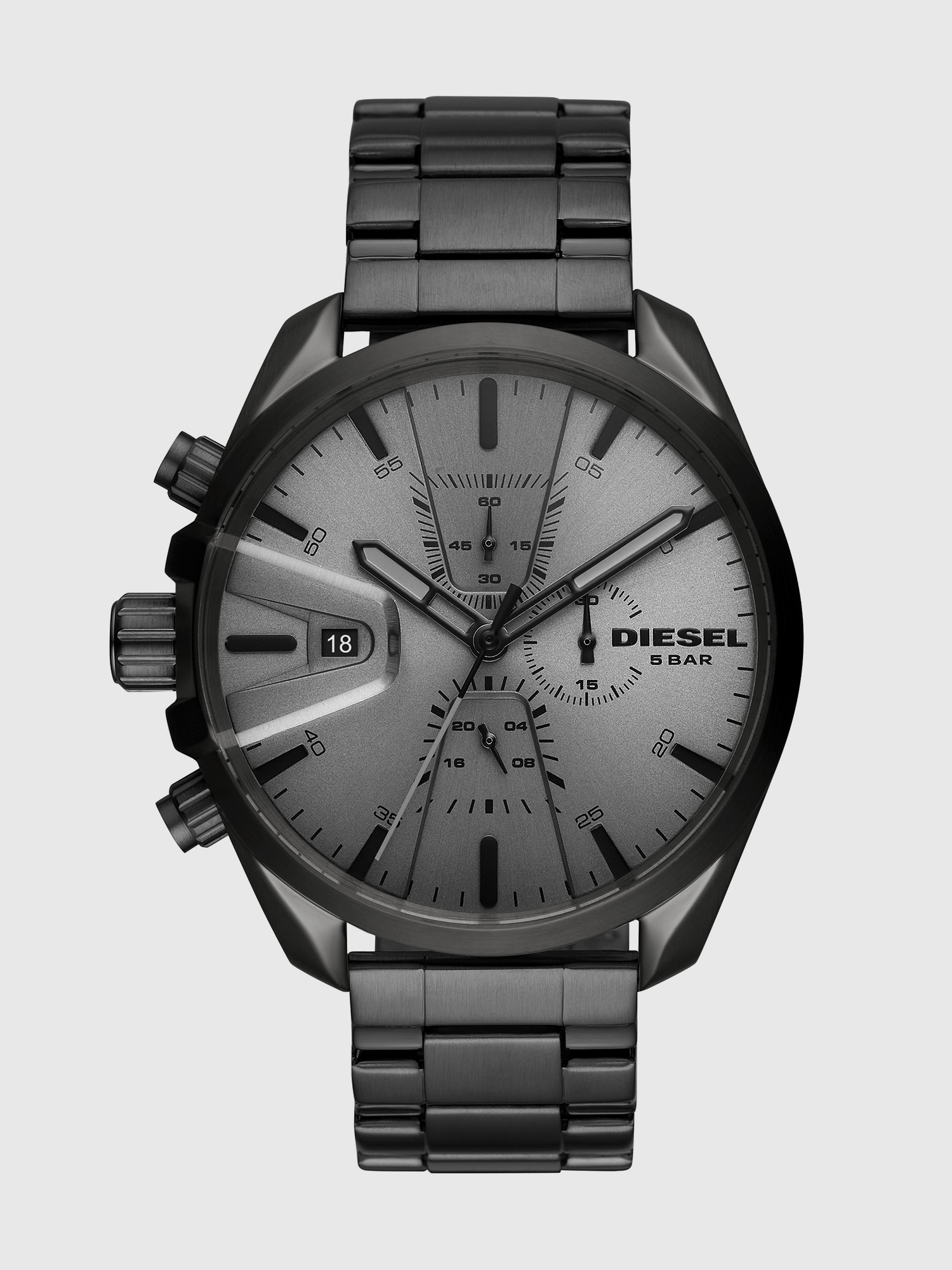 Diesel - DZ4484, Ms9 Chrono orologio grigio con cinturino a bracciale monocomponente, 47 mm Uomo in Grigio - 1