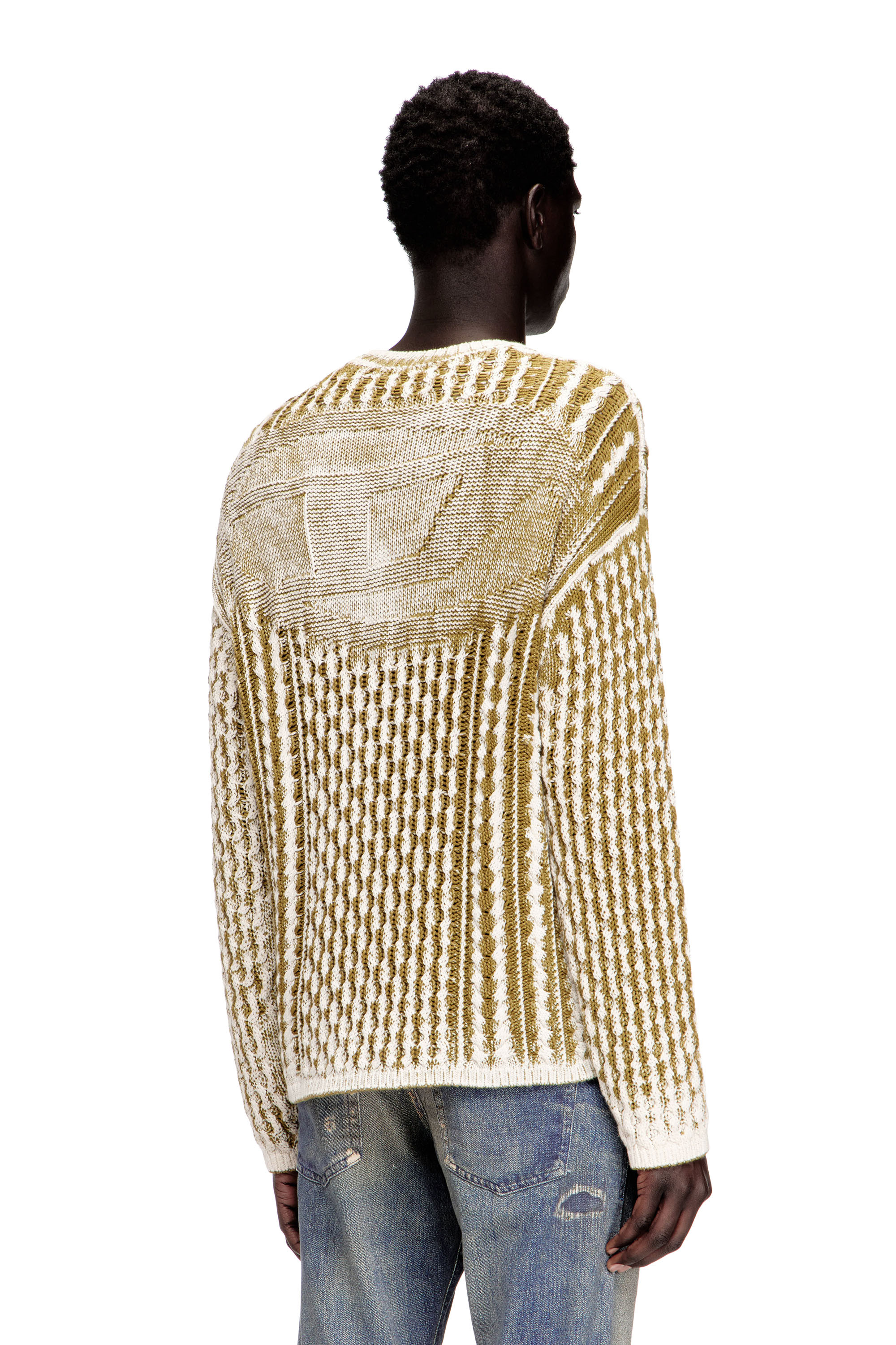 Diesel - K-MOISE, Maglione a trecce con stampa interna Uomo in ToBeDefined - 4