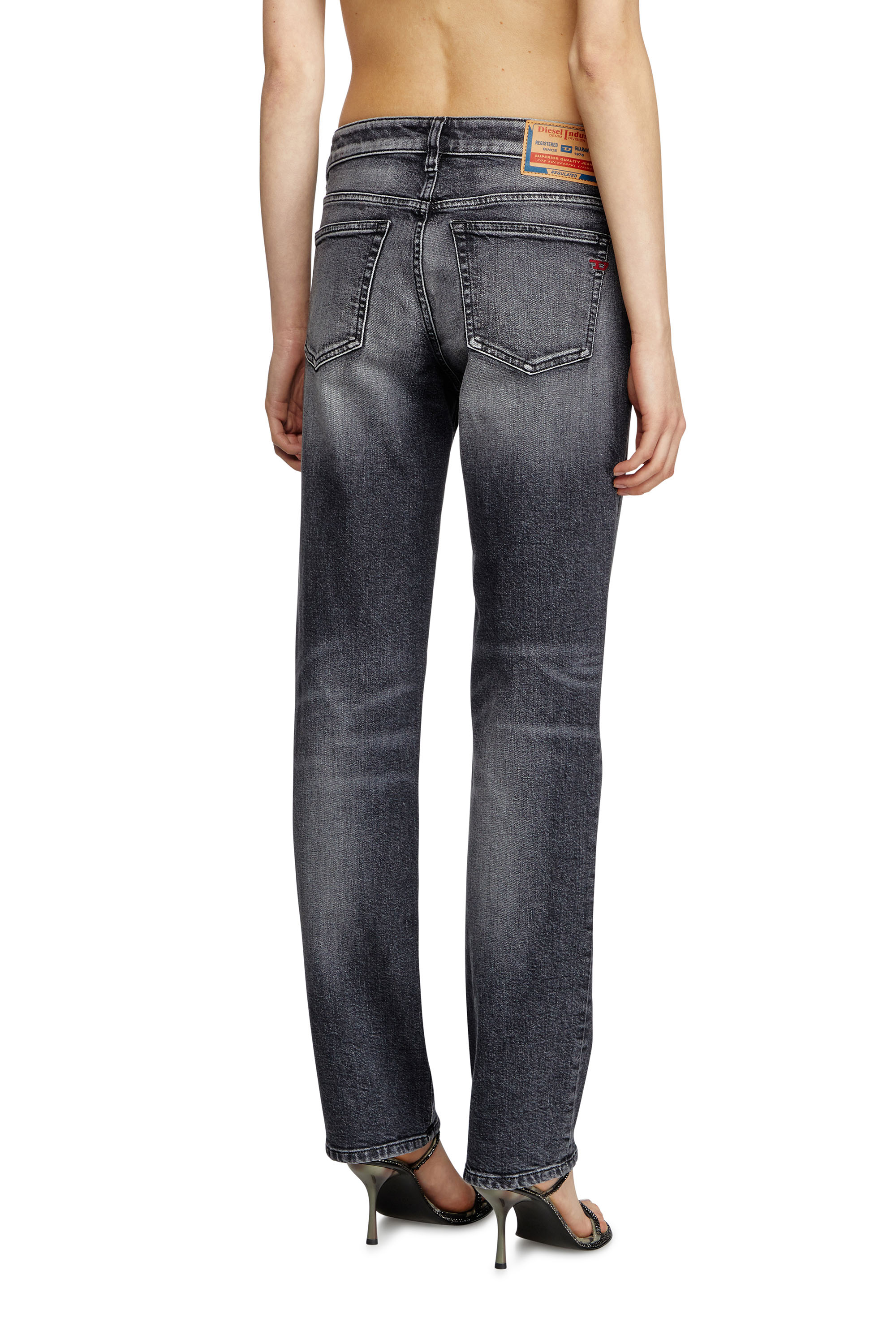 Diesel - Regular Jeans 1989 D-Mine 09L53 Donna, Nero/Grigio scuro - Image 3