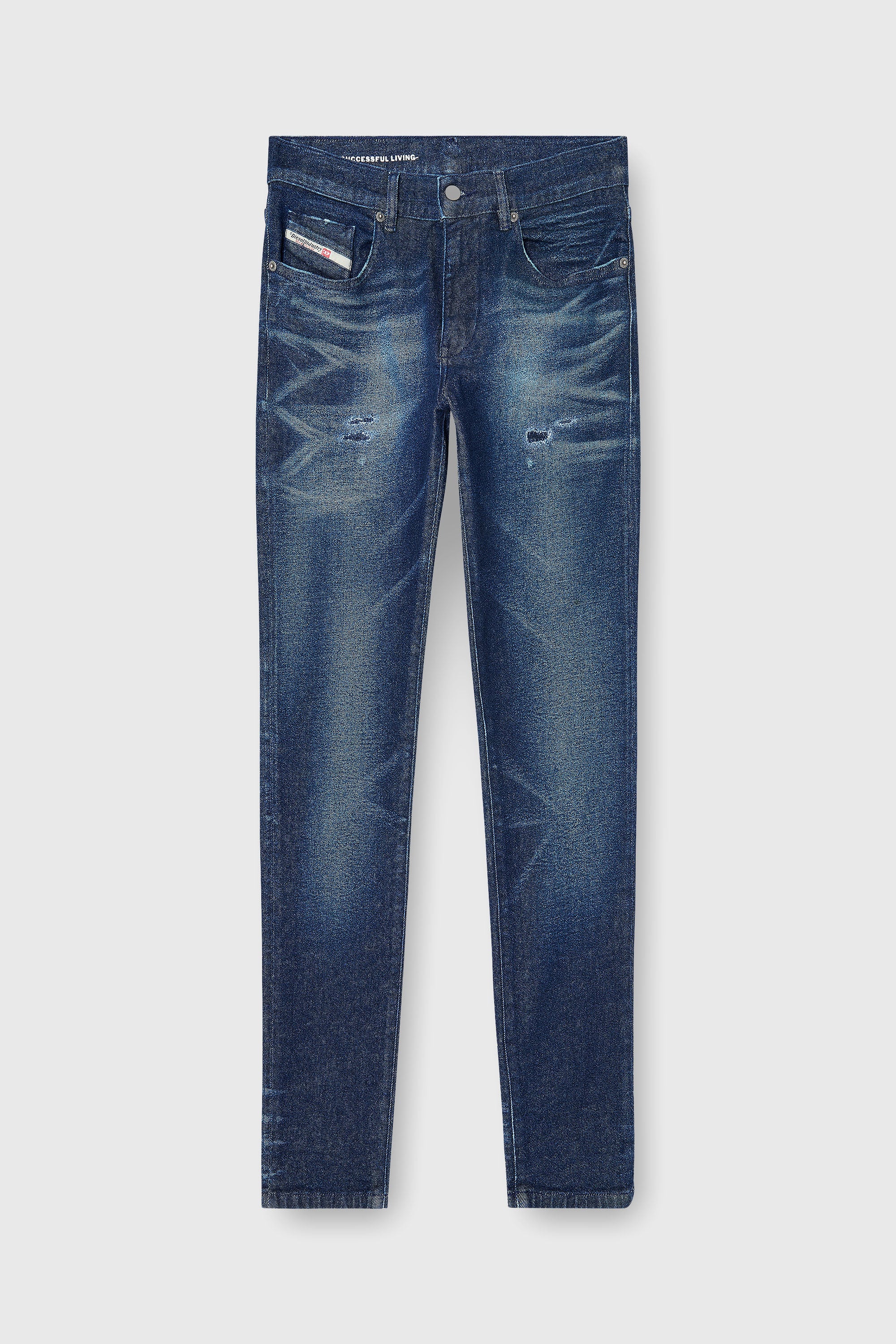 Diesel - Slim Jeans 2019 D-Strukt 0KBBU Uomo, Blu Scuro - Image 2