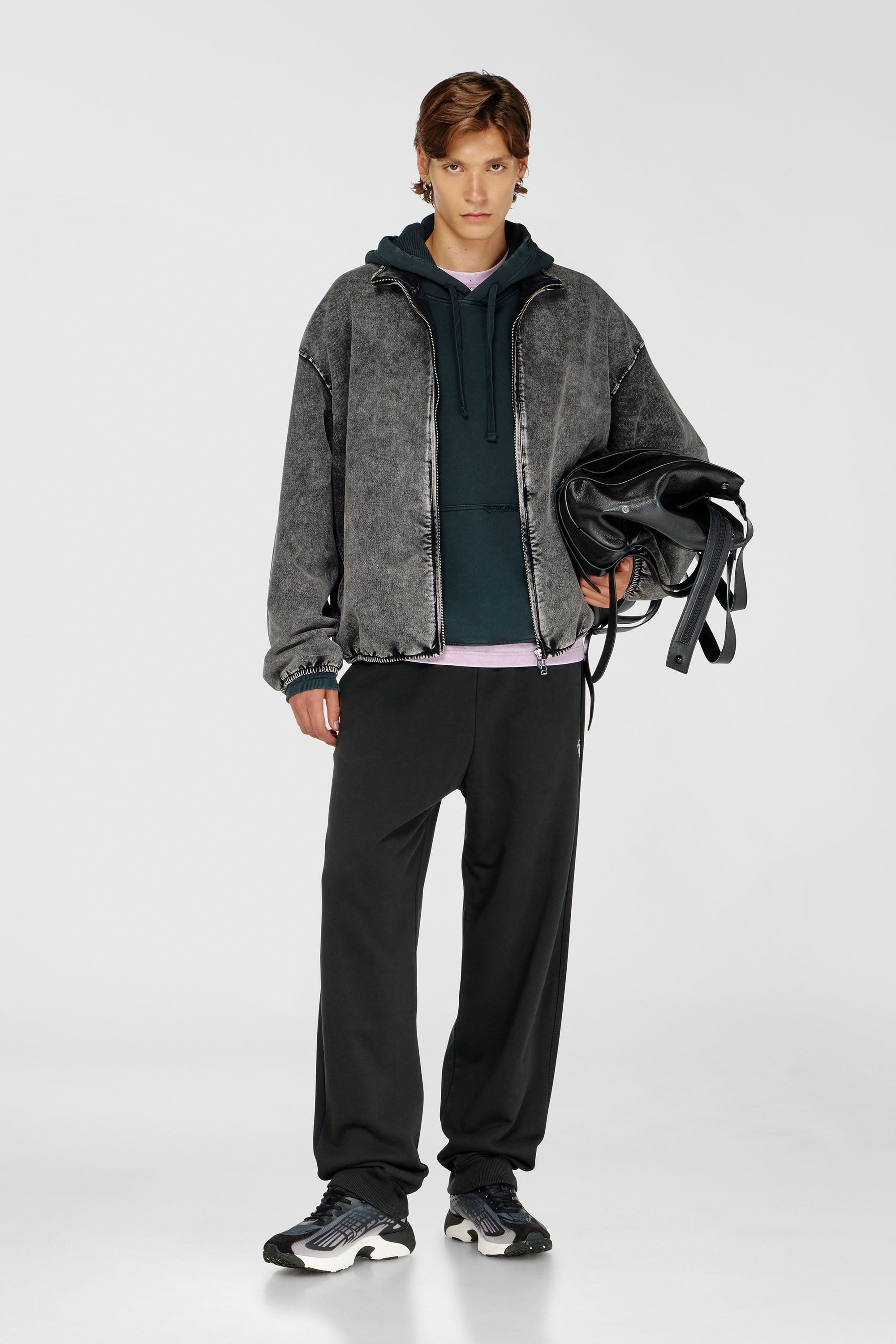 Diesel - P-MARKY-IOD, Pantaloni in cotone con Oval D metallico Uomo in Nero - 1