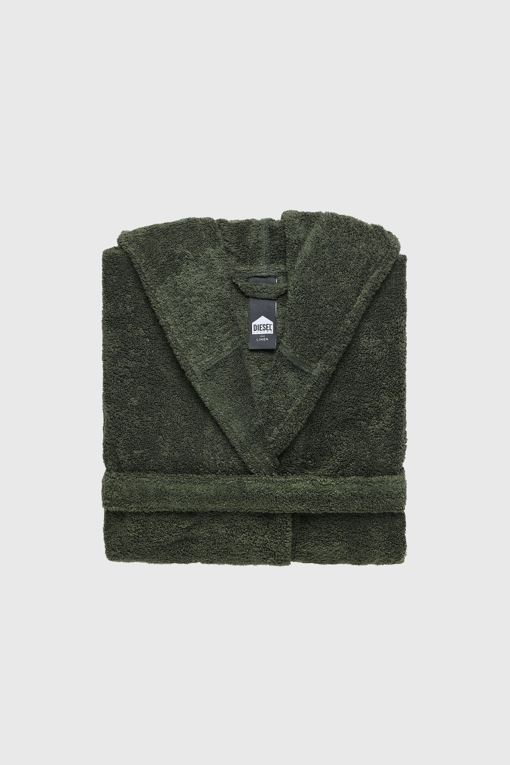 Diesel - ACC  SPORT LOGO CAP S/M, Accappatoio con cappuccio SPORT LOGO, S/M Unisex in Verde - 1