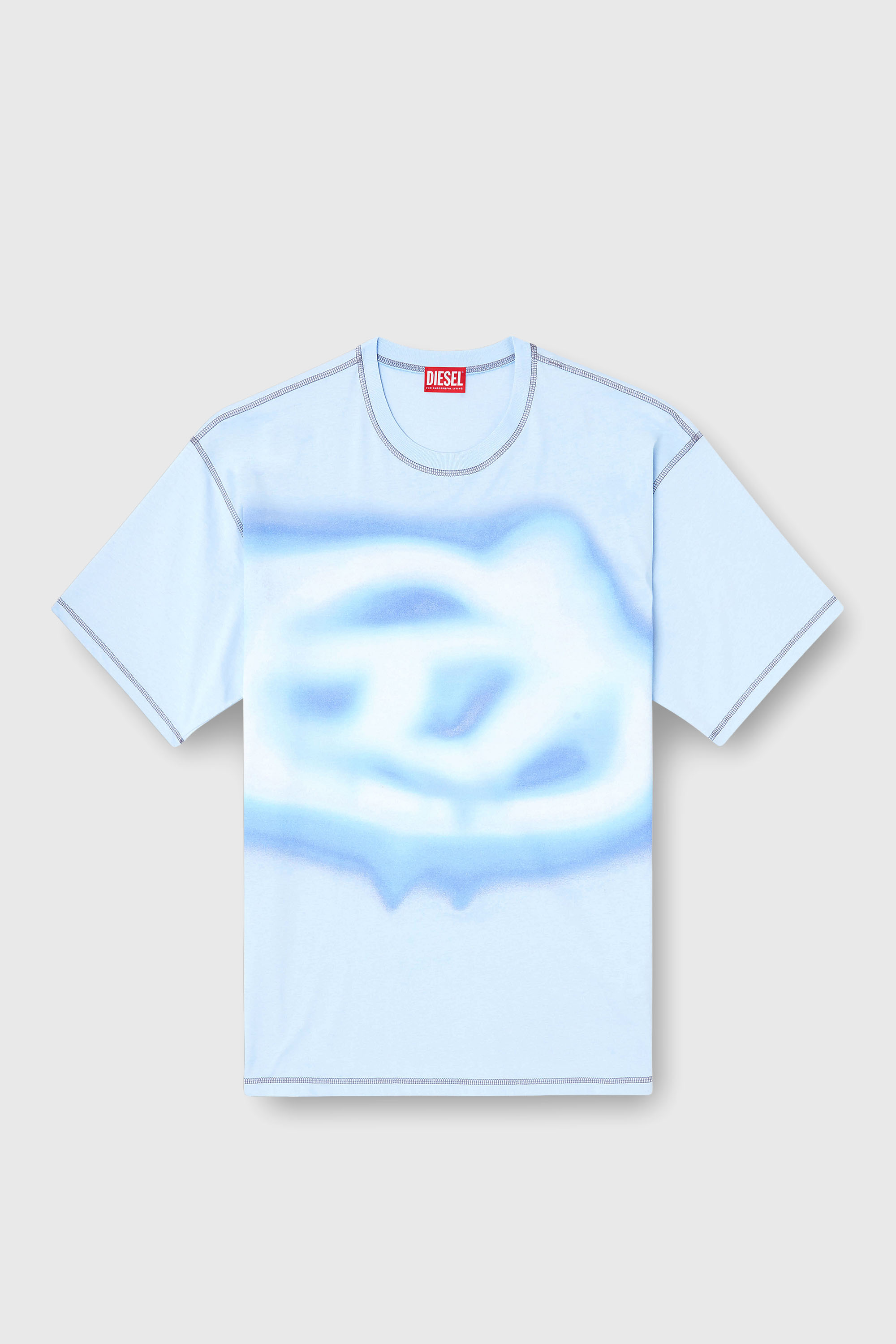 Diesel - T-BOXT-V11, T-shirt relaxed con stampa effetto acqua Uomo in Blu - 2