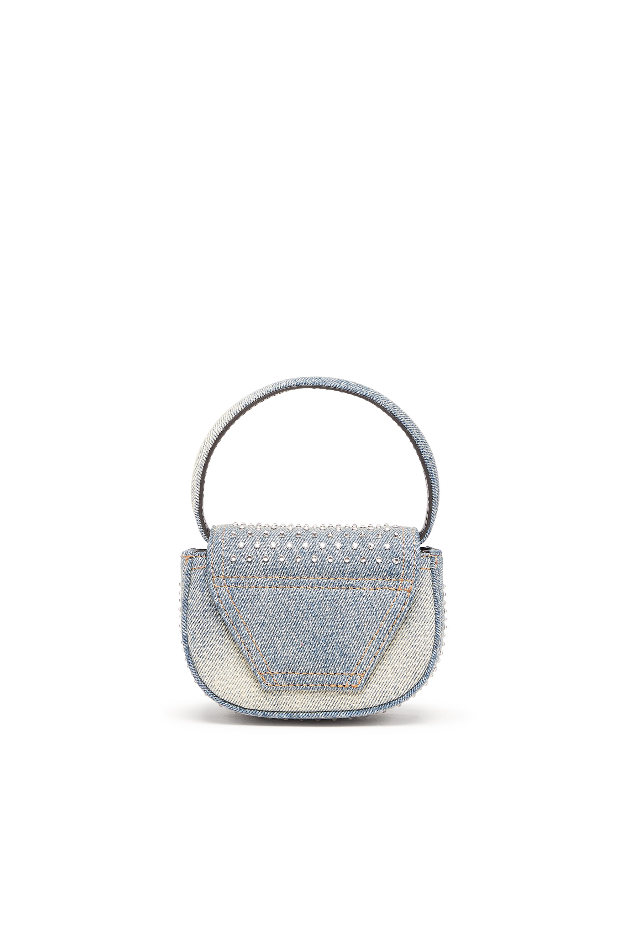 Diesel - 1DR XS, 1DR XS - Iconica mini bag in denim e cristalli Donna in Blu - 3