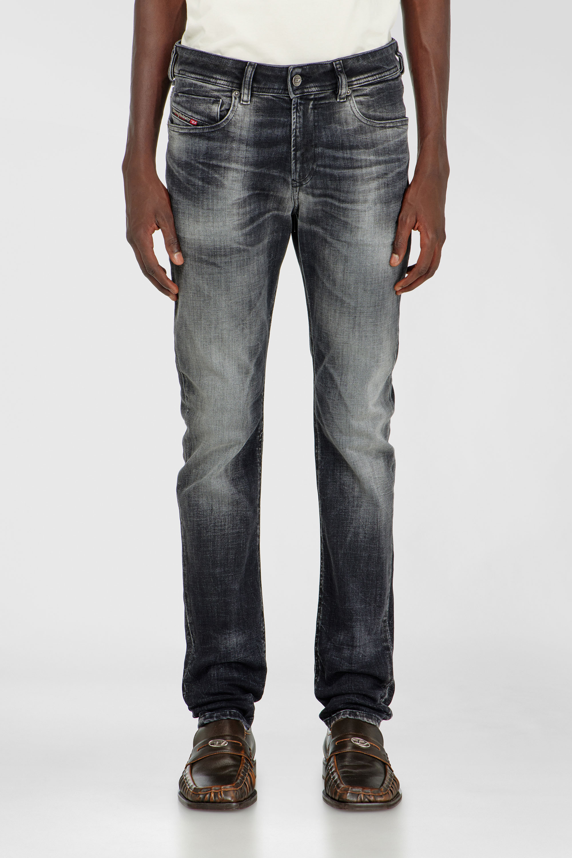 Diesel - Skinny Jeans 1979 Sleenker 09R08 Uomo, Nero/Grigio scuro - Image 4