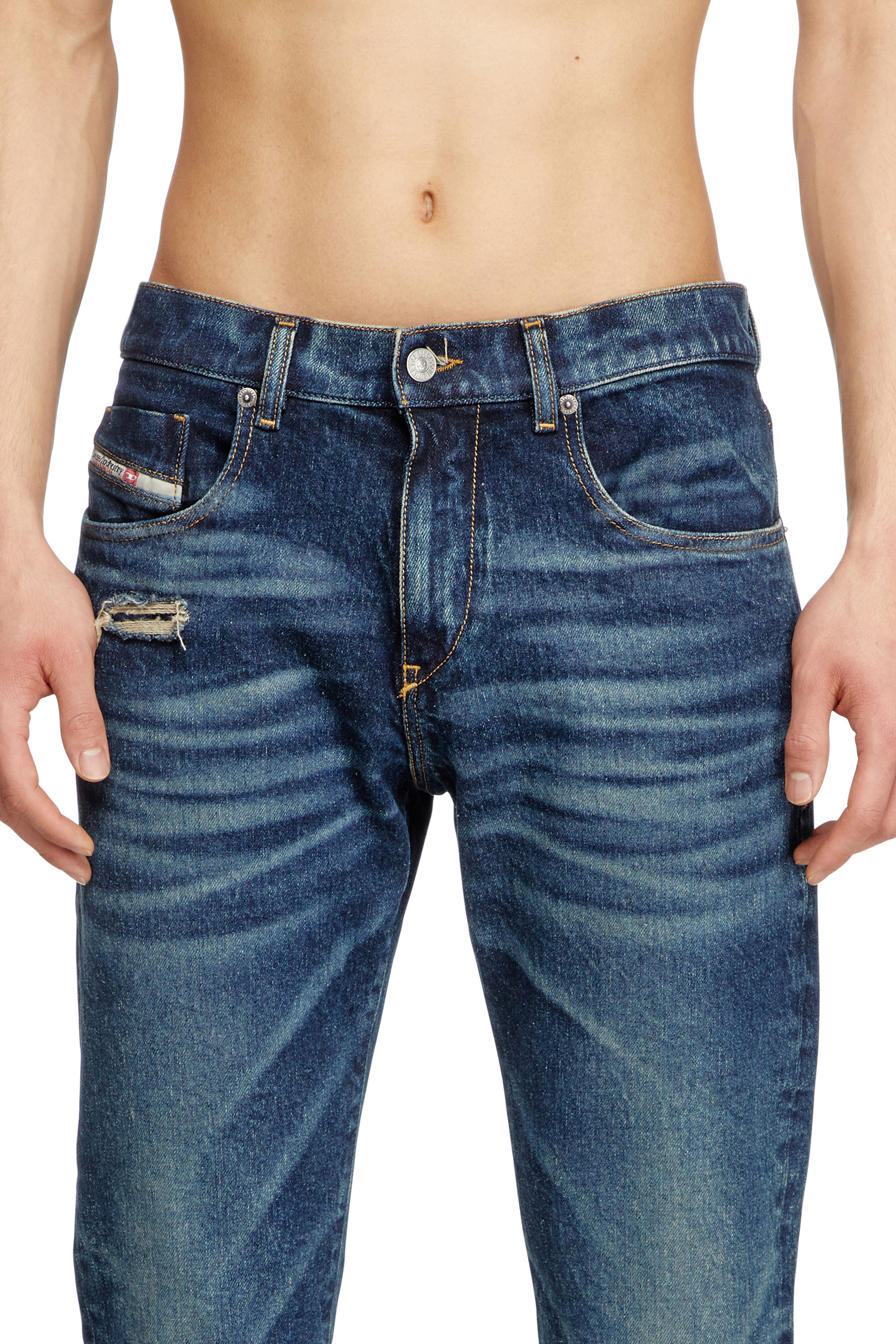 Diesel - Slim Jeans 2019 D-Strukt 007Y3 Uomo, Blu Scuro - Image 5