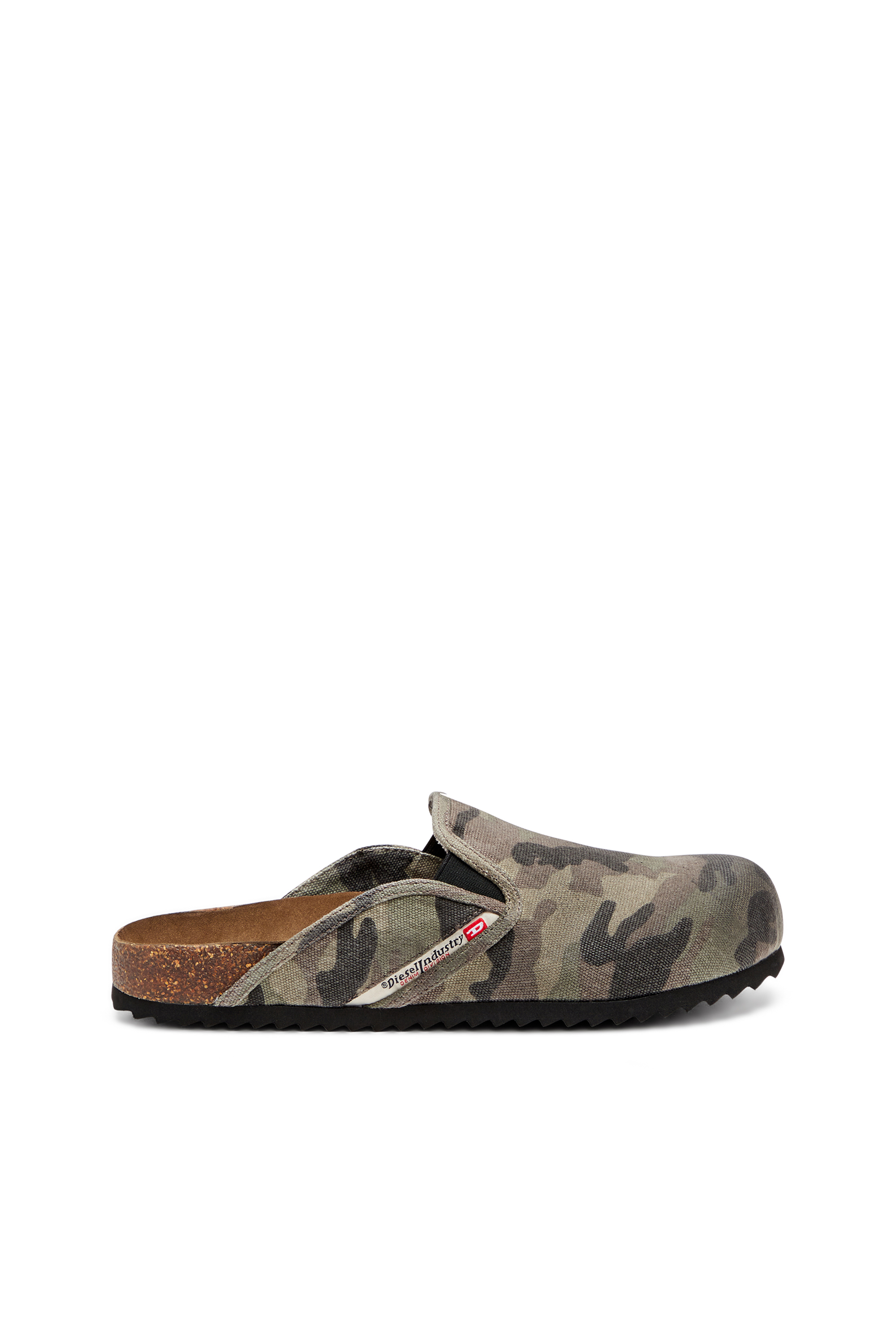 Diesel - D-WOODSTOCK SLIP-ON, Mule in canvas camouflage Uomo in Verde - 1