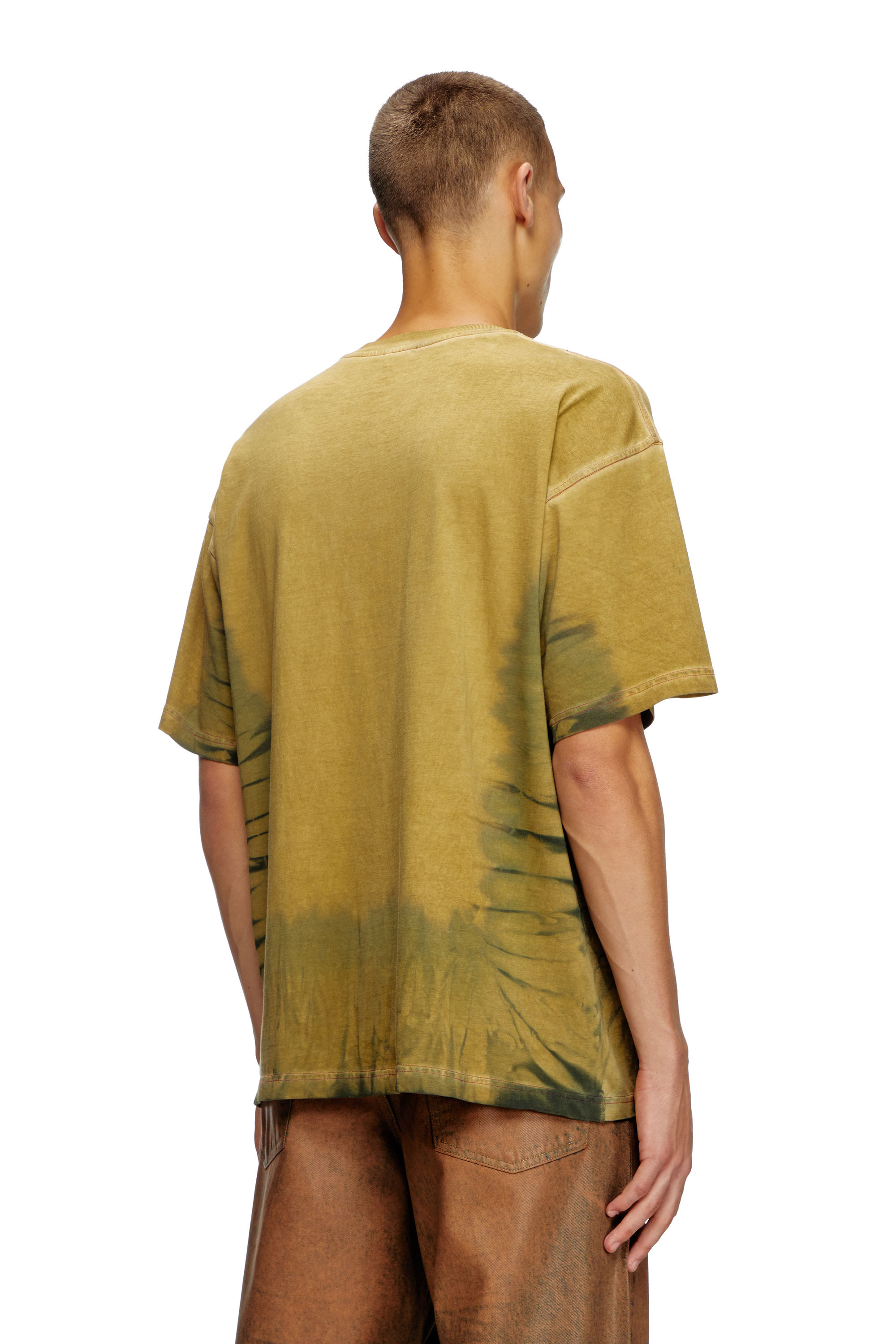 Diesel - T-BOXT-R24, T-shirt tie-dye con stampa spotlight Uomo in Marrone - 4