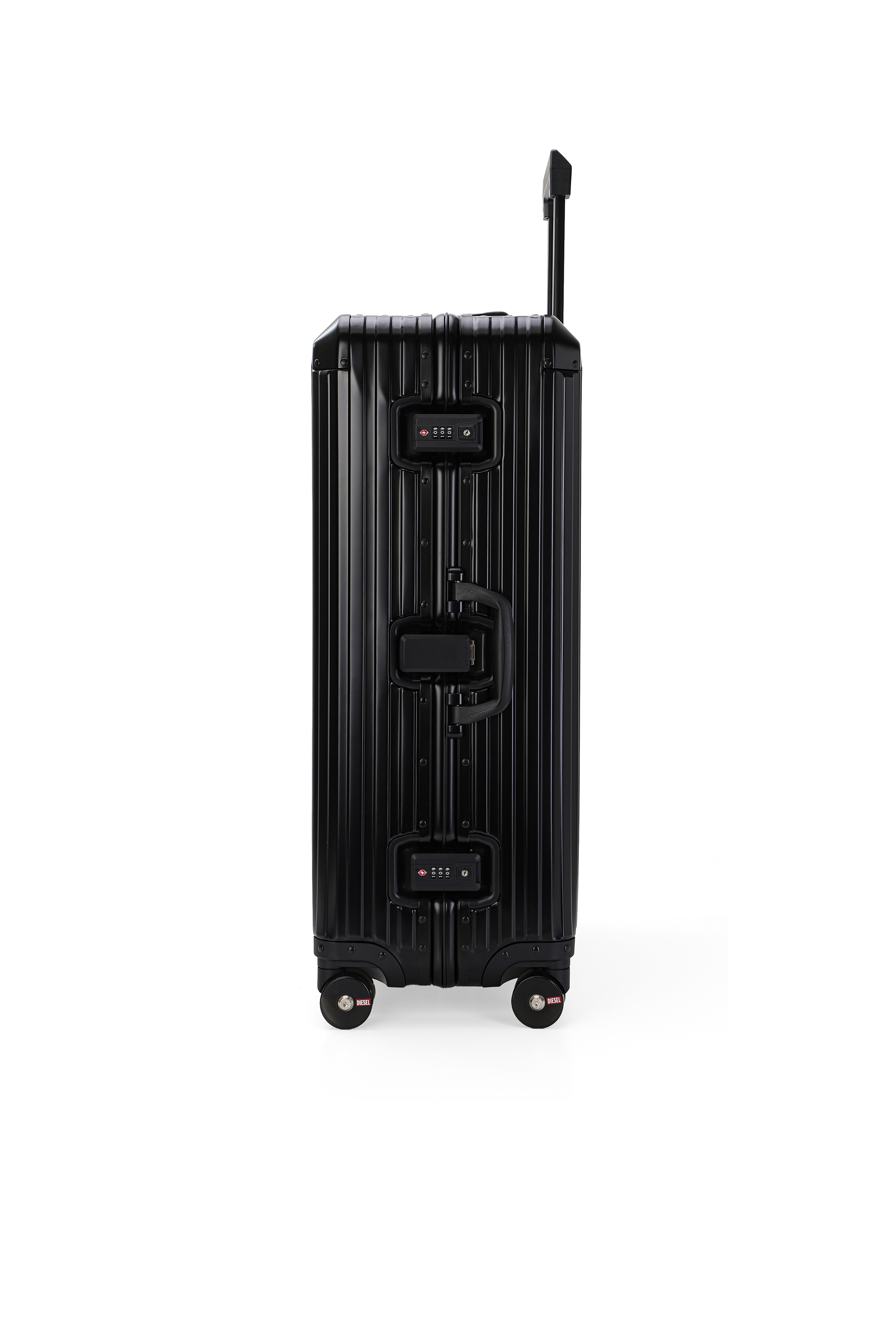Diesel - DIESEL ALUMINUM TROLLEY- DSL002, Valigia in alluminio taglia L Unisex in Nero - 4