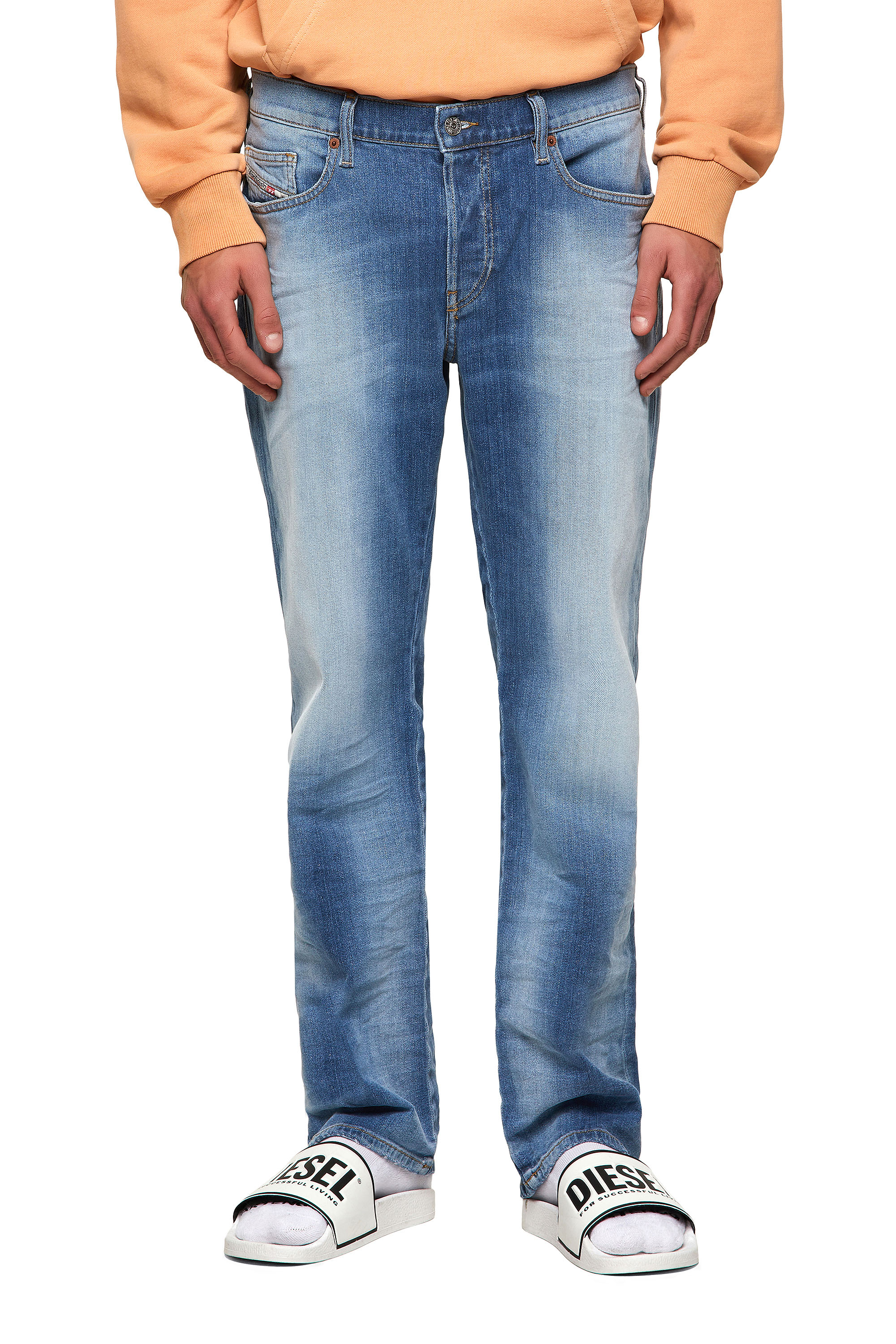 Diesel - D-Mihtry 009NF Straight Jeans, Blu Chiaro - Image 1