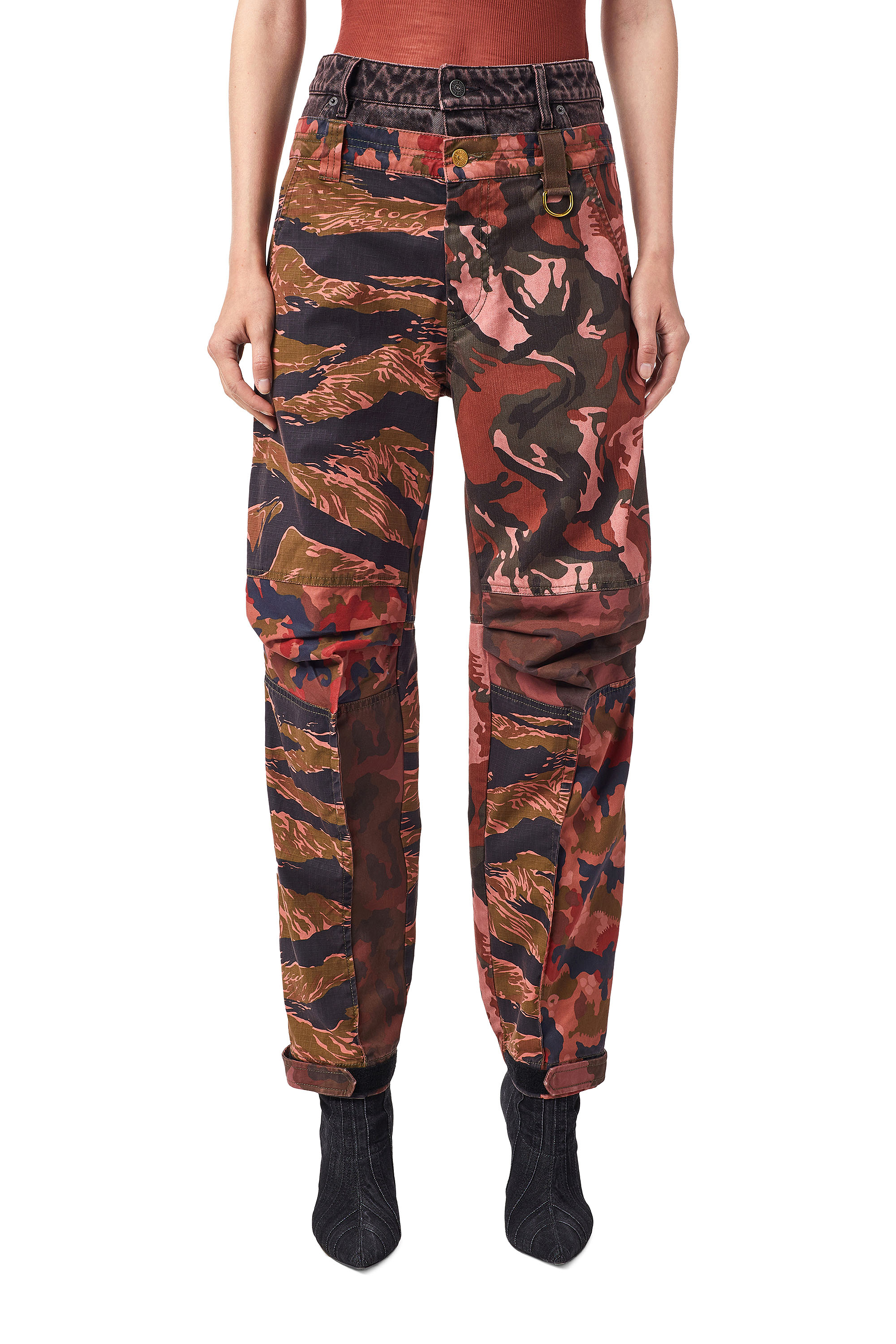 P-GIU, Verde/Rosa - Pantaloni